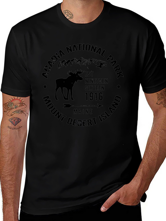 Acadia National Park Moose Graphic T-Shirt