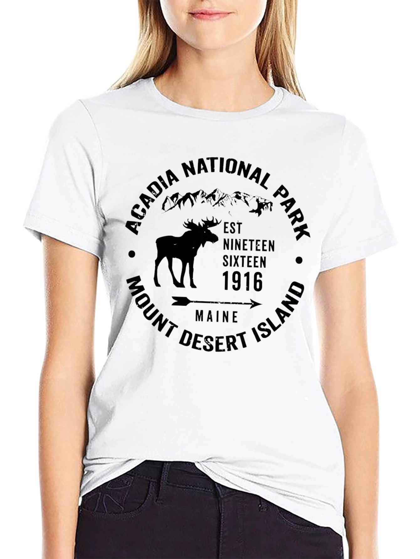 Acadia National Park Moose Graphic T-Shirt
