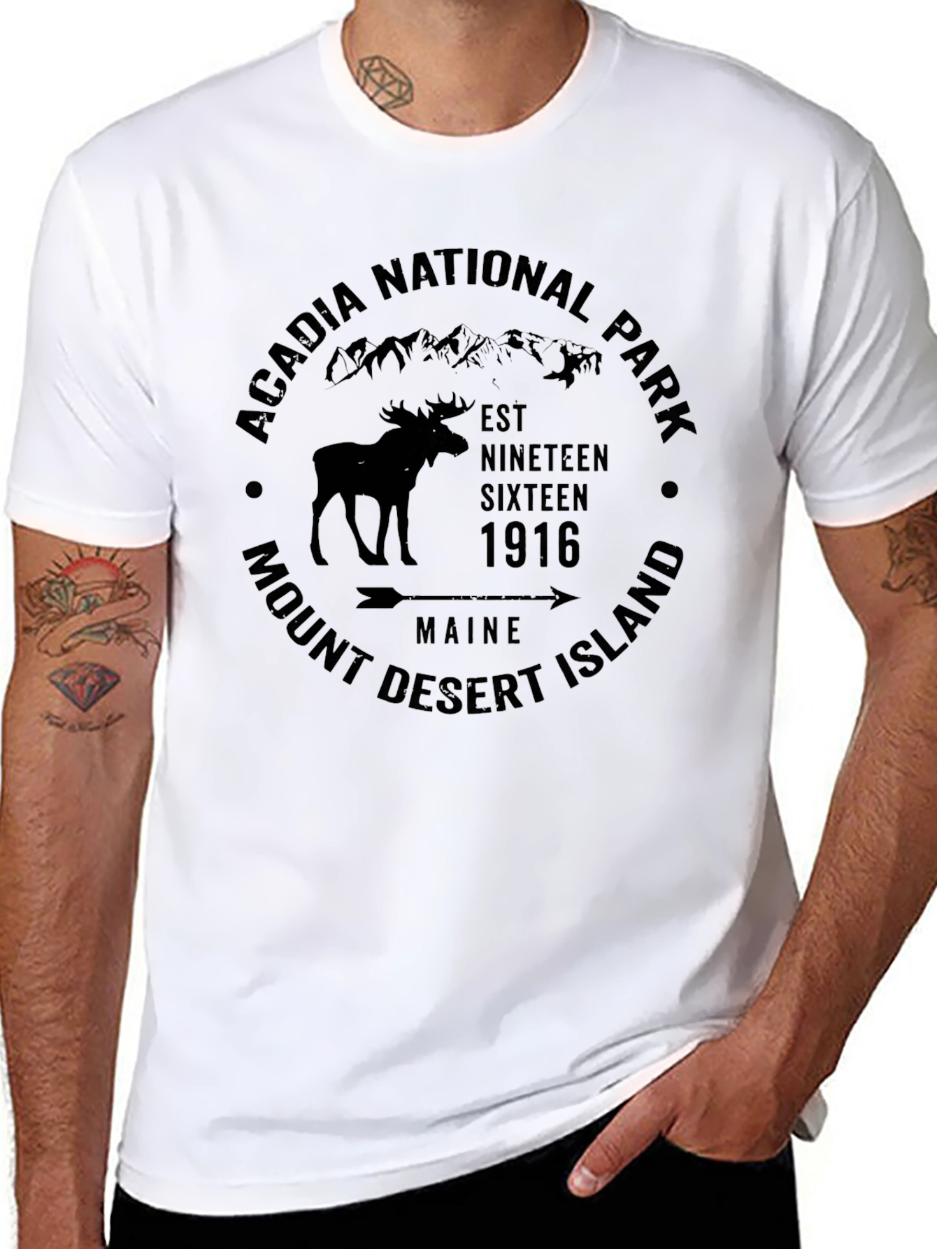 Acadia National Park Moose Graphic T-Shirt