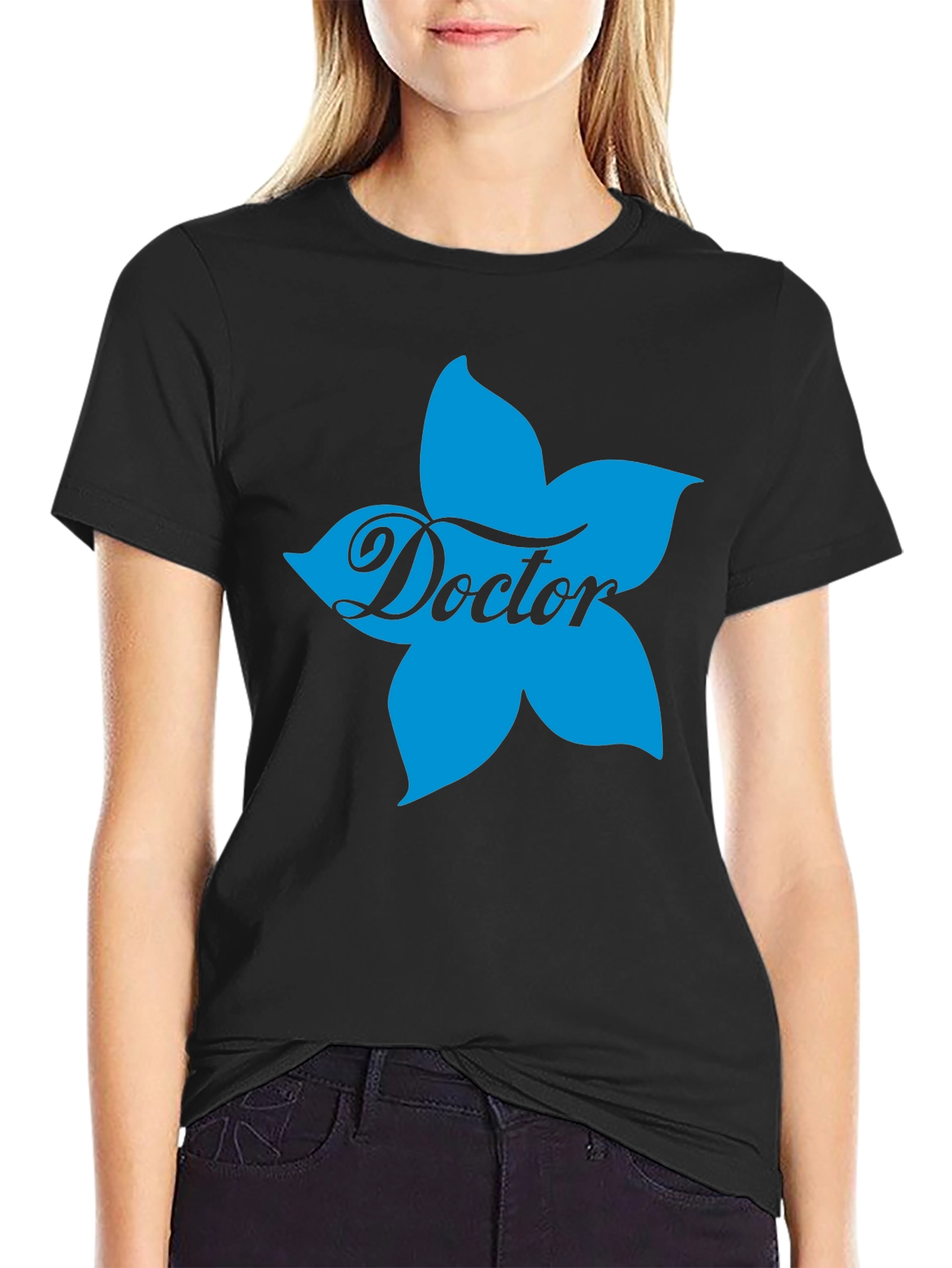 Doctor Flower Black T-Shirt