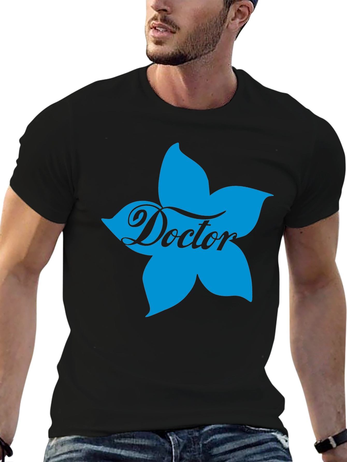 Doctor Flower Black T-Shirt