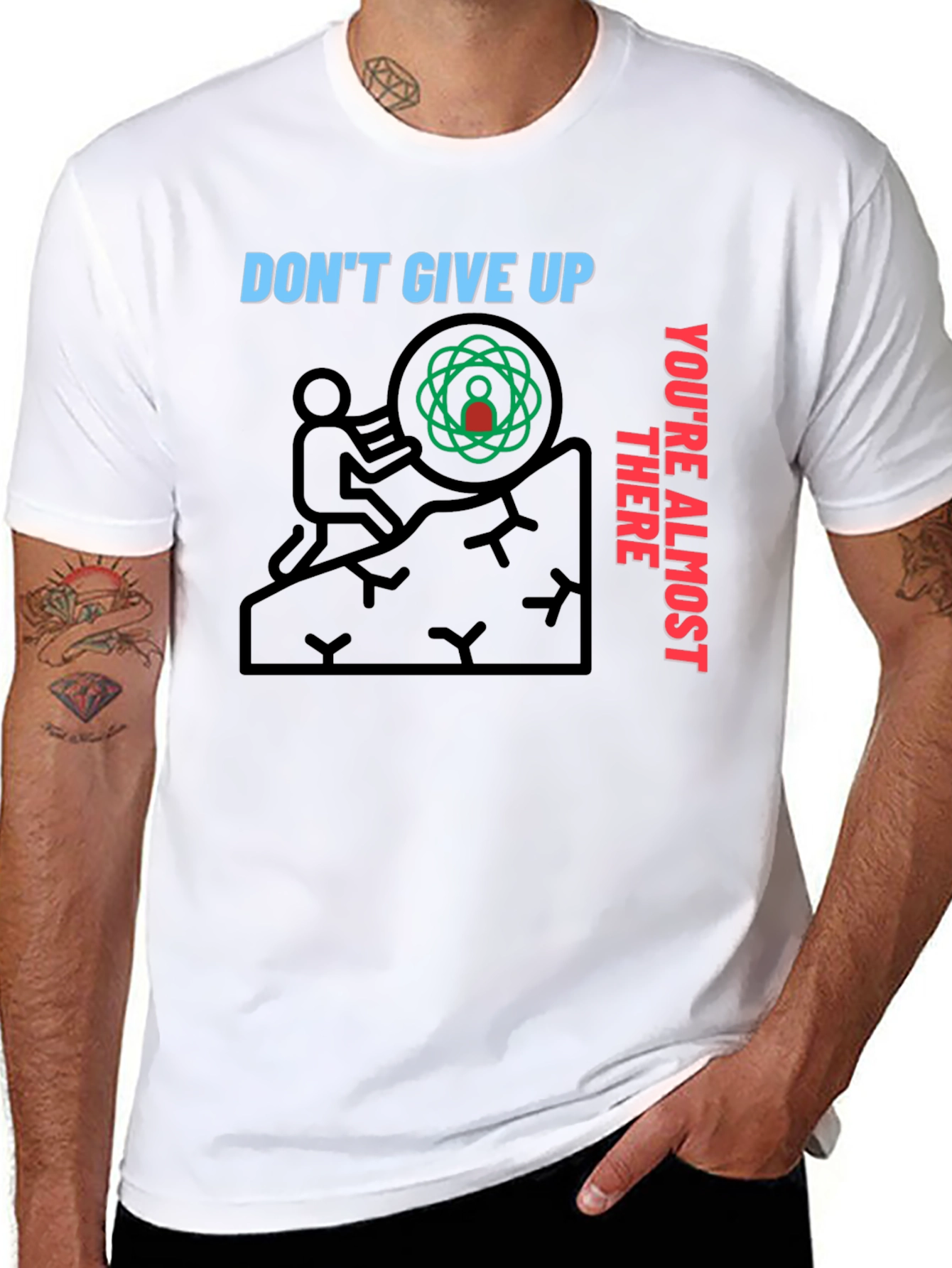 Motivational Dont Give Up Graphic T-Shirt