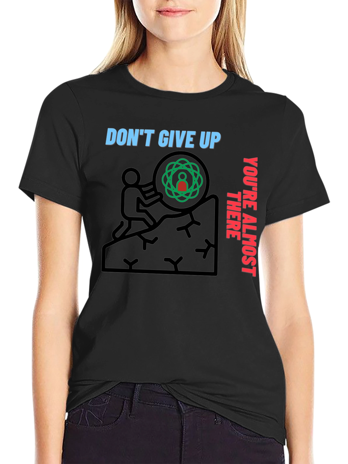 Motivational Dont Give Up Graphic T-Shirt