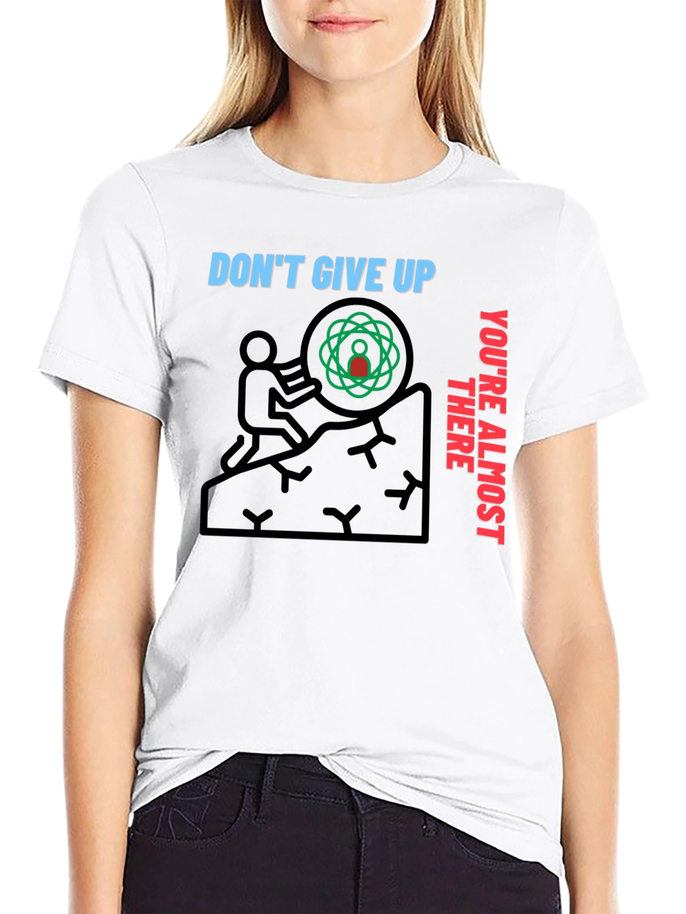 Motivational Dont Give Up Graphic T-Shirt