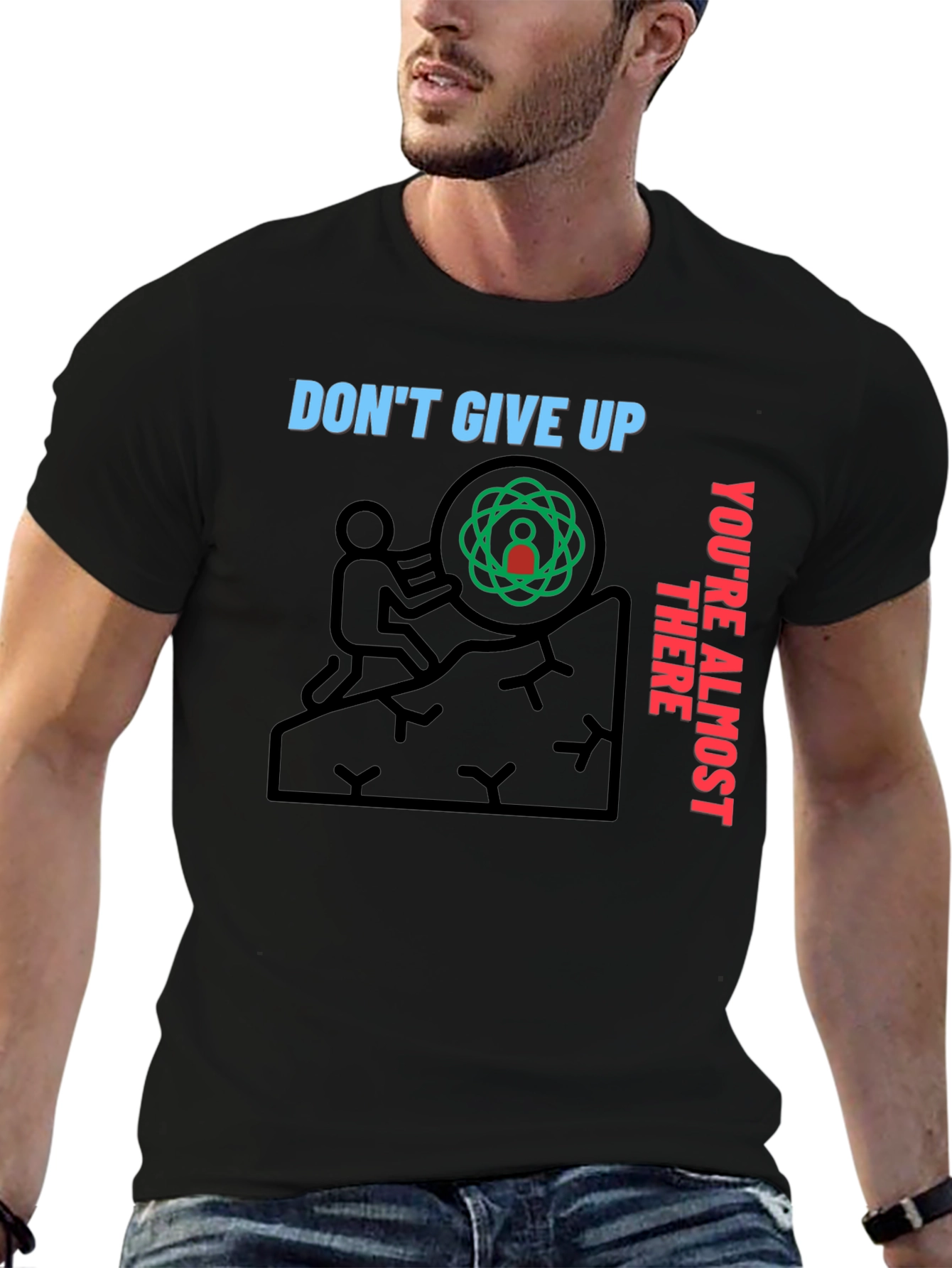 Motivational Dont Give Up Graphic T-Shirt