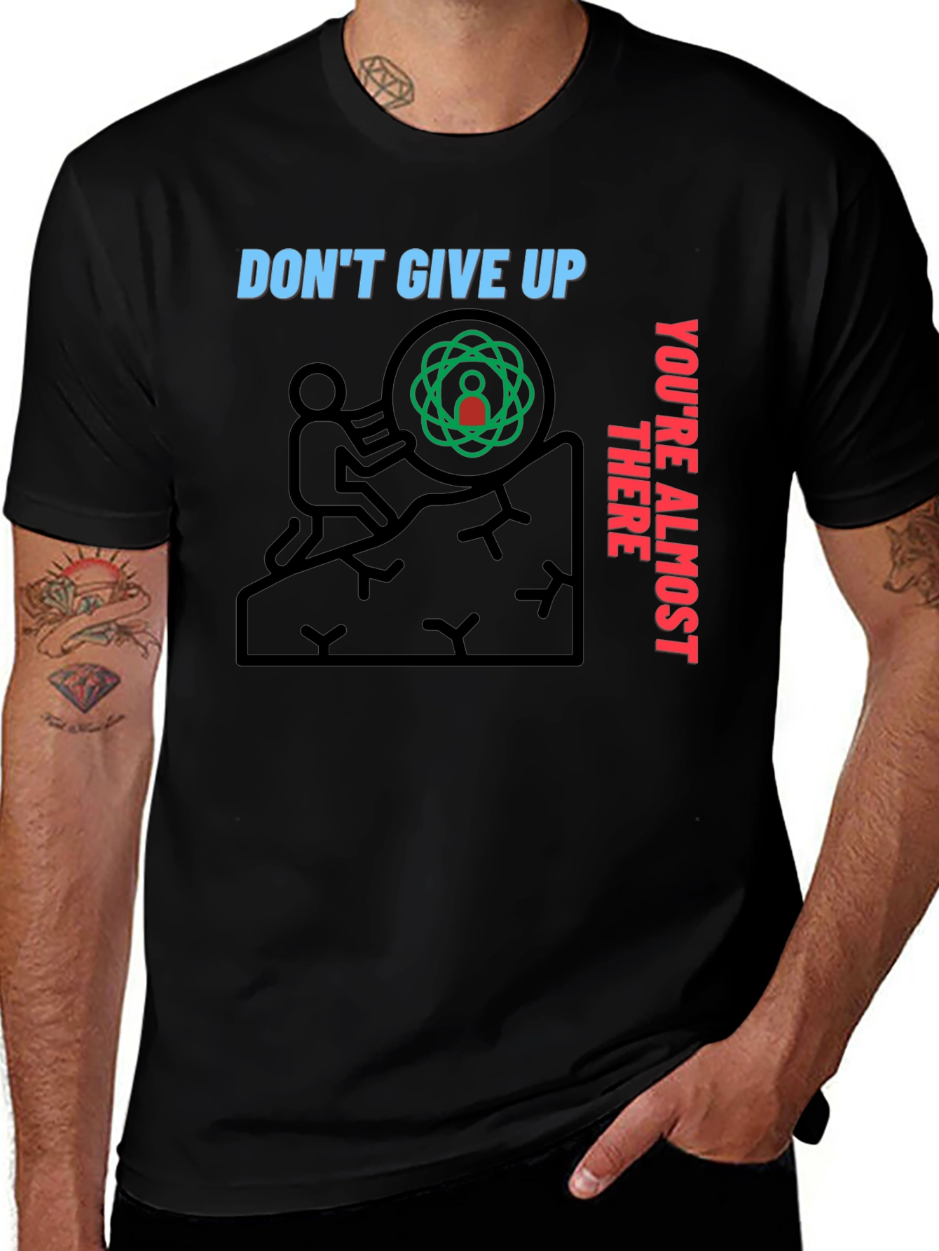 Motivational Dont Give Up Graphic T-Shirt