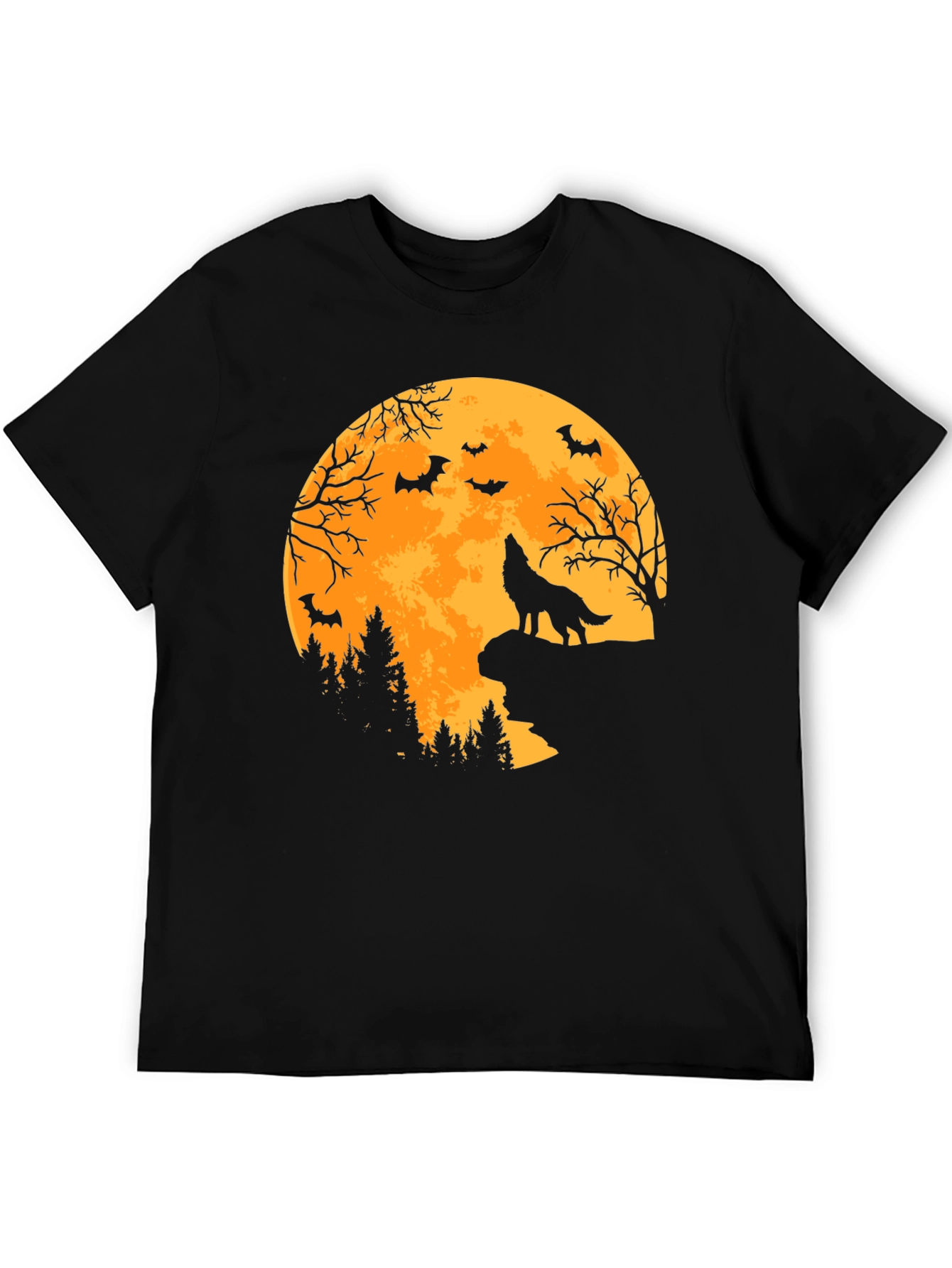 Halloween Wolf Moon Graphic T-Shirt