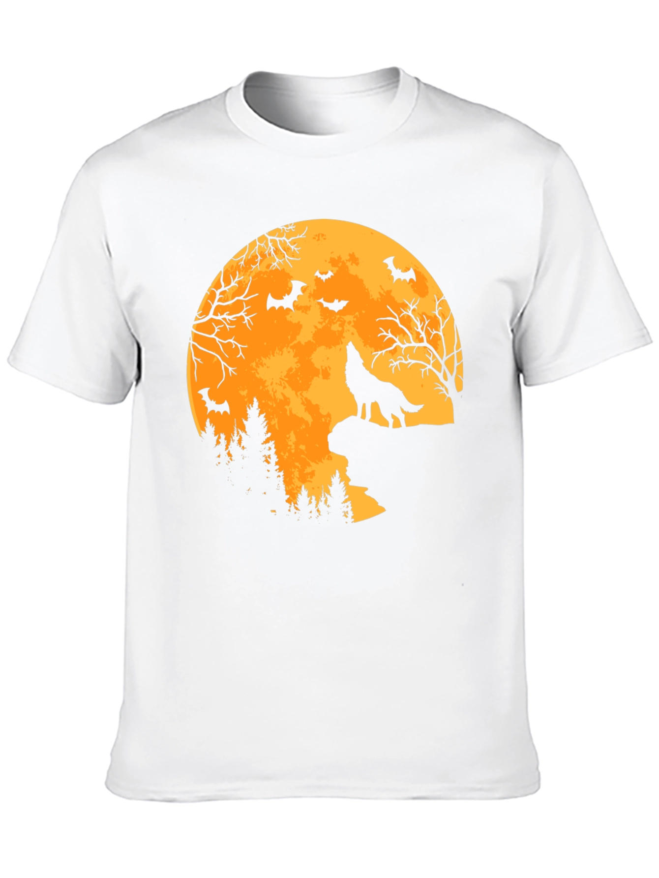 Halloween Wolf Moon Graphic T-Shirt