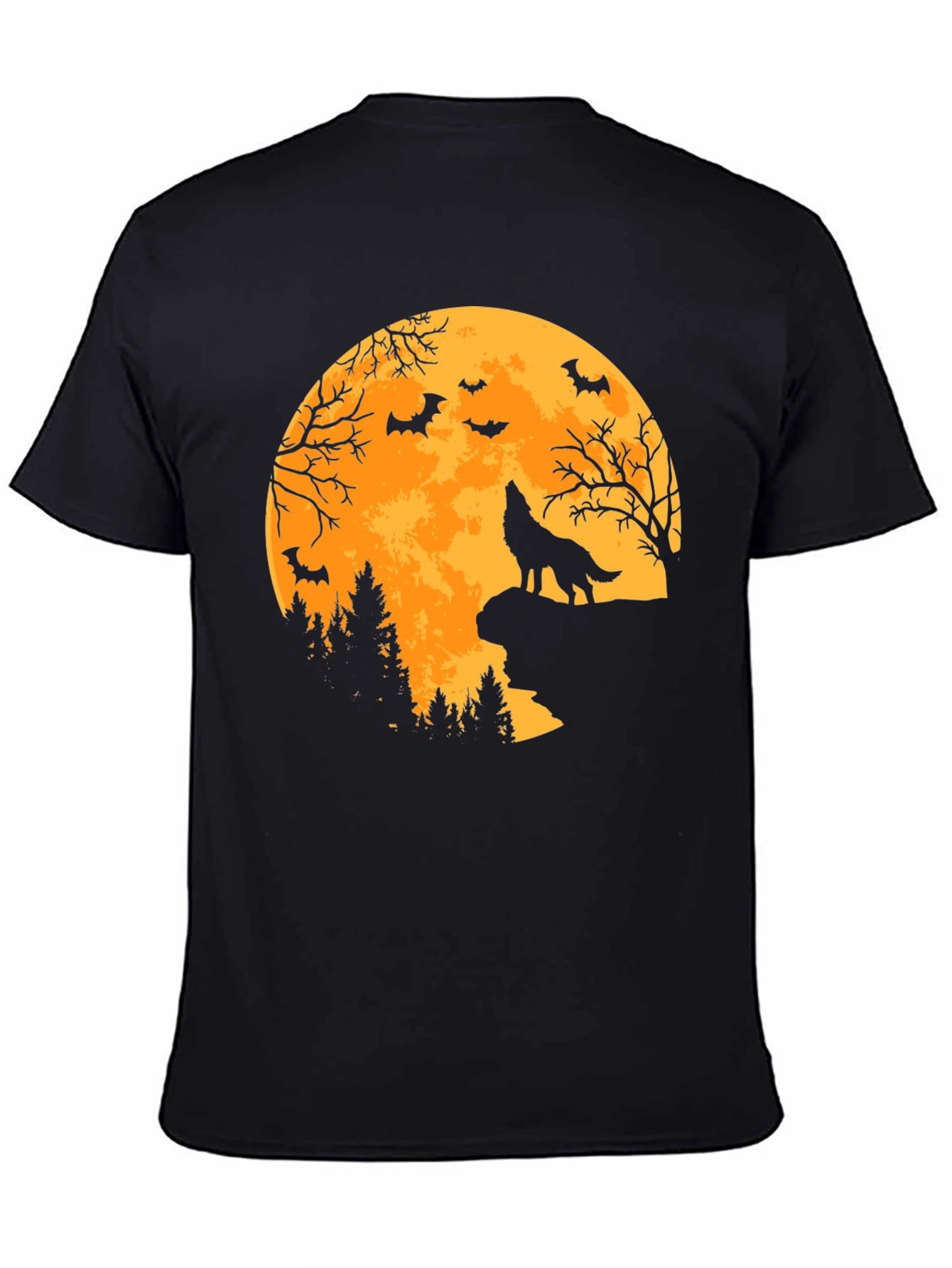 Halloween Wolf Moon Graphic T-Shirt