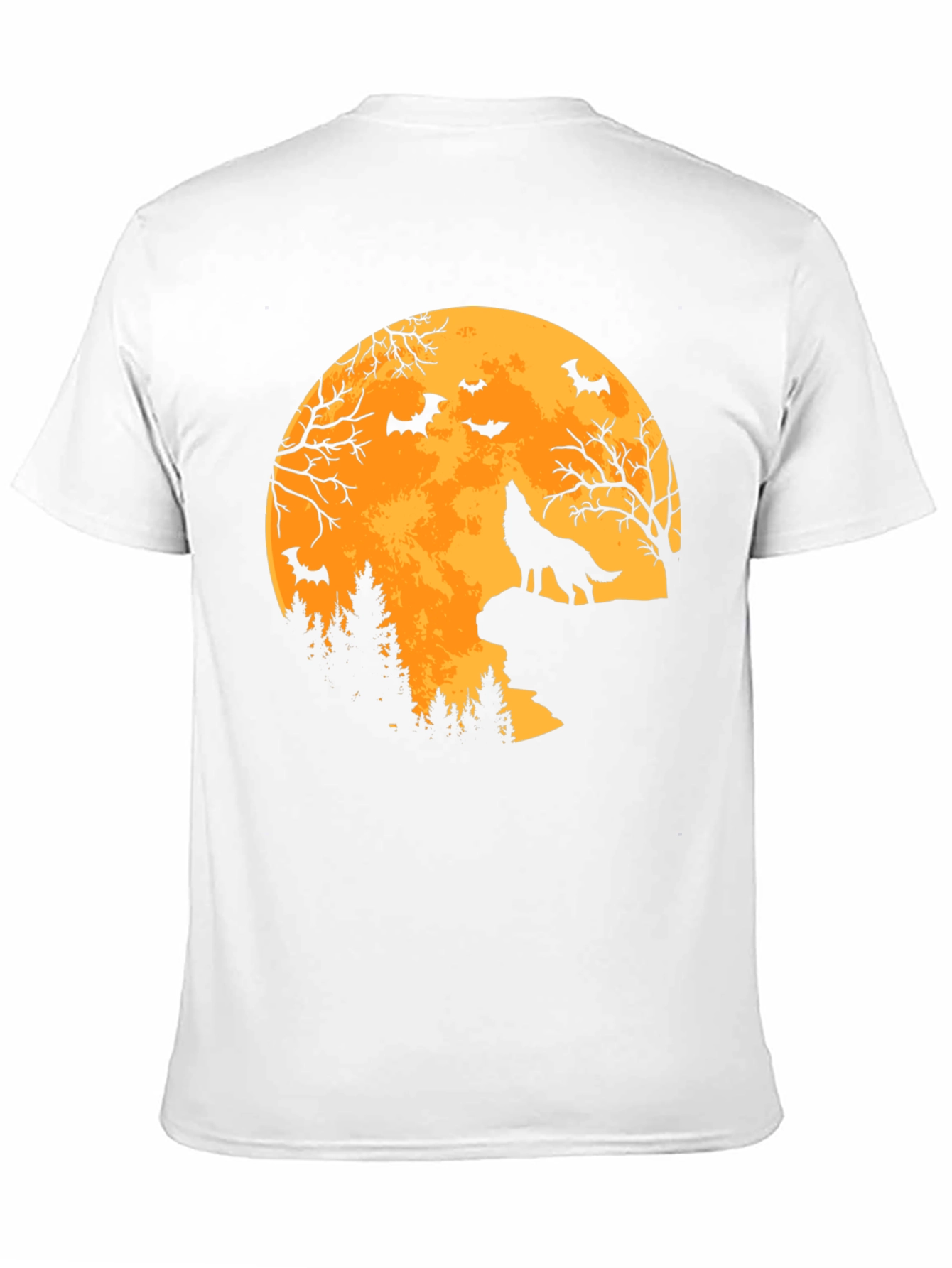 Halloween Wolf Moon Graphic T-Shirt