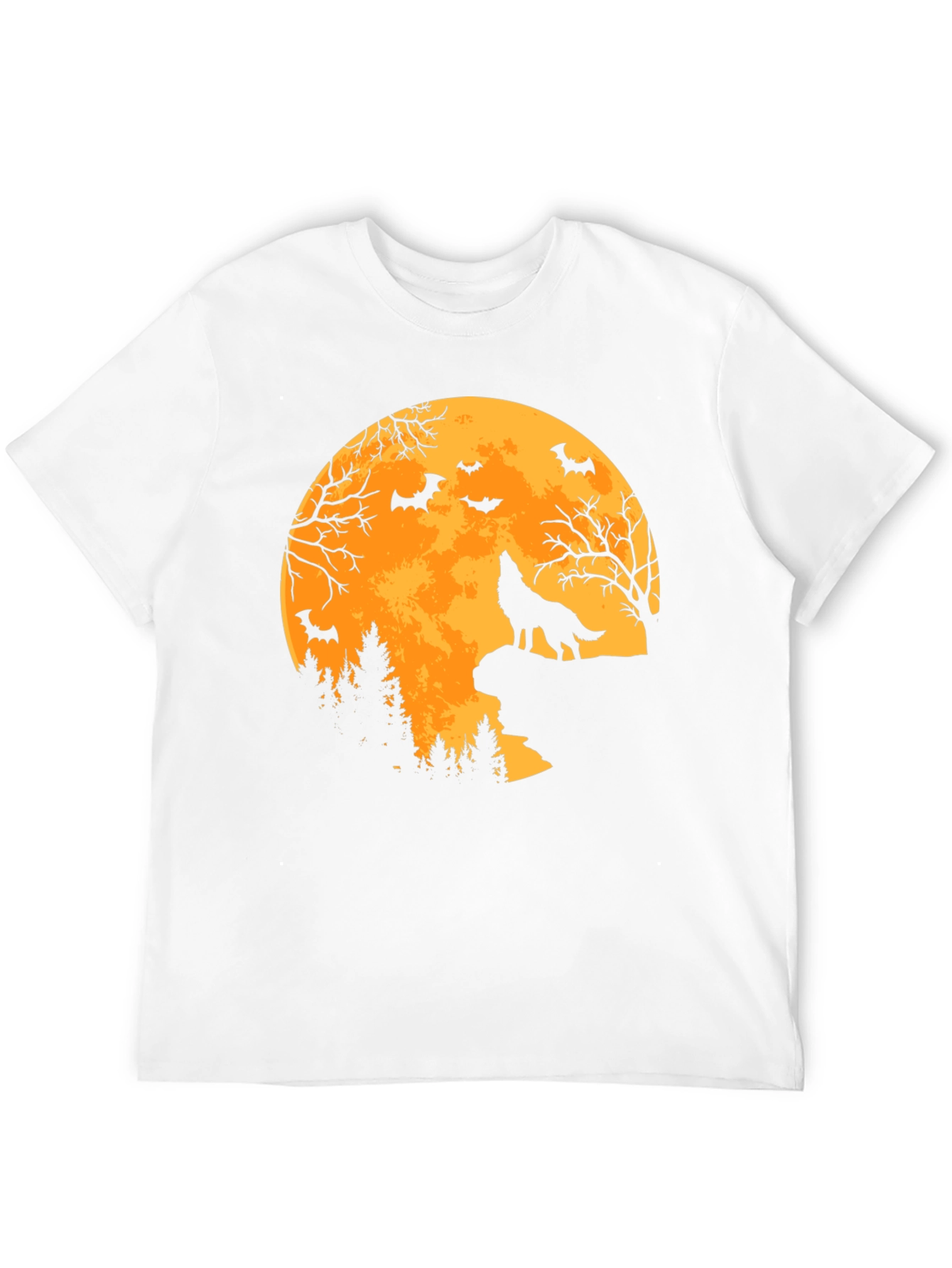 Halloween Wolf Moon Graphic T-Shirt