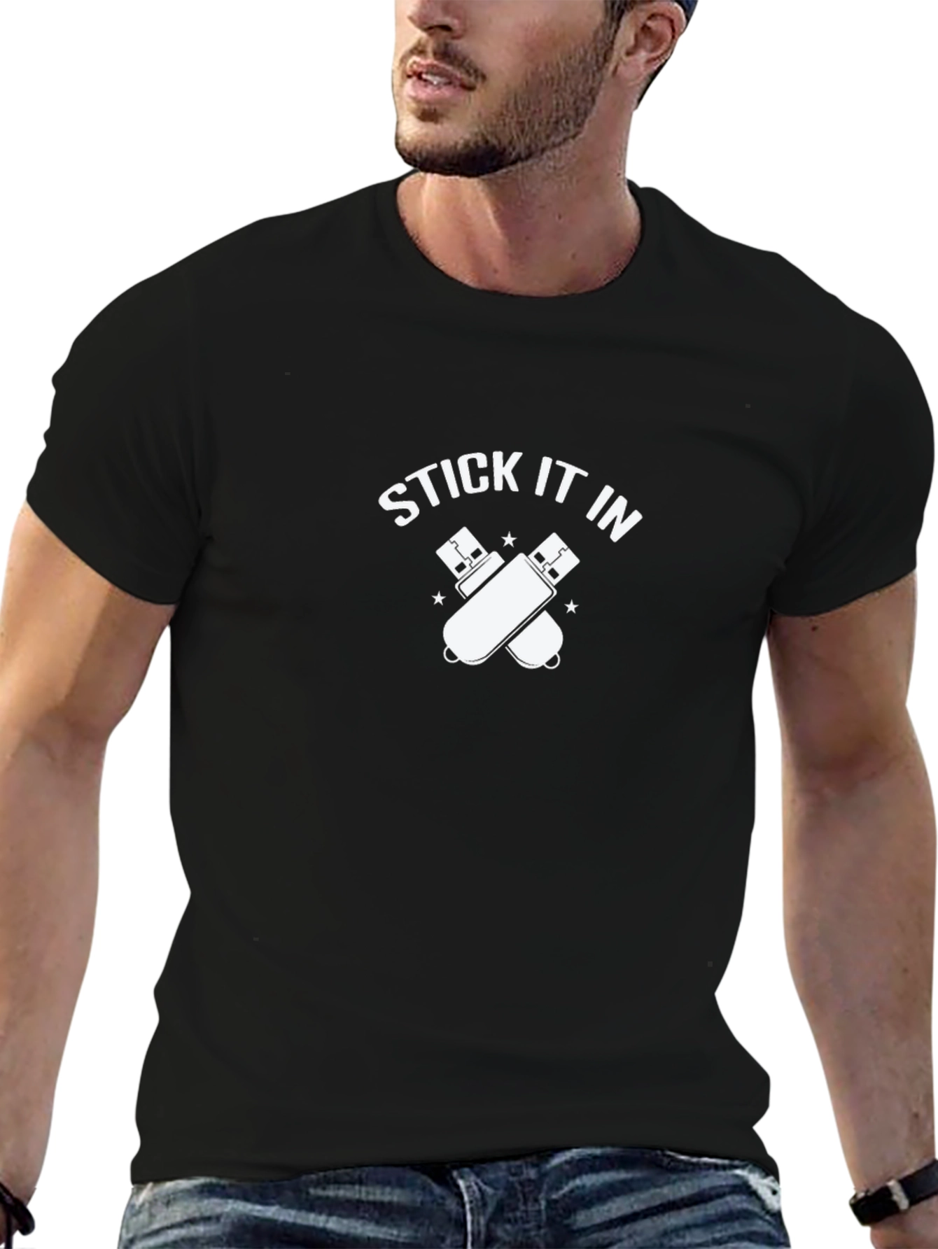 Stick It In USB Drive Novelty T-Shirt