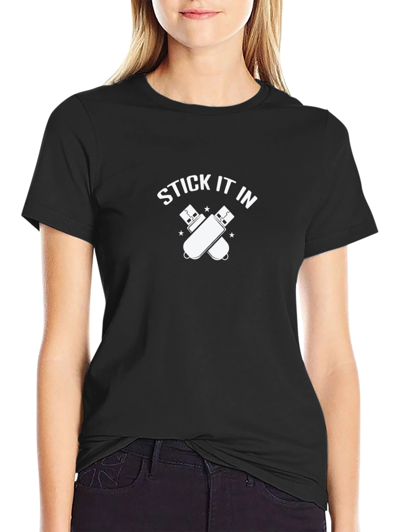 Stick It In USB Drive Novelty T-Shirt