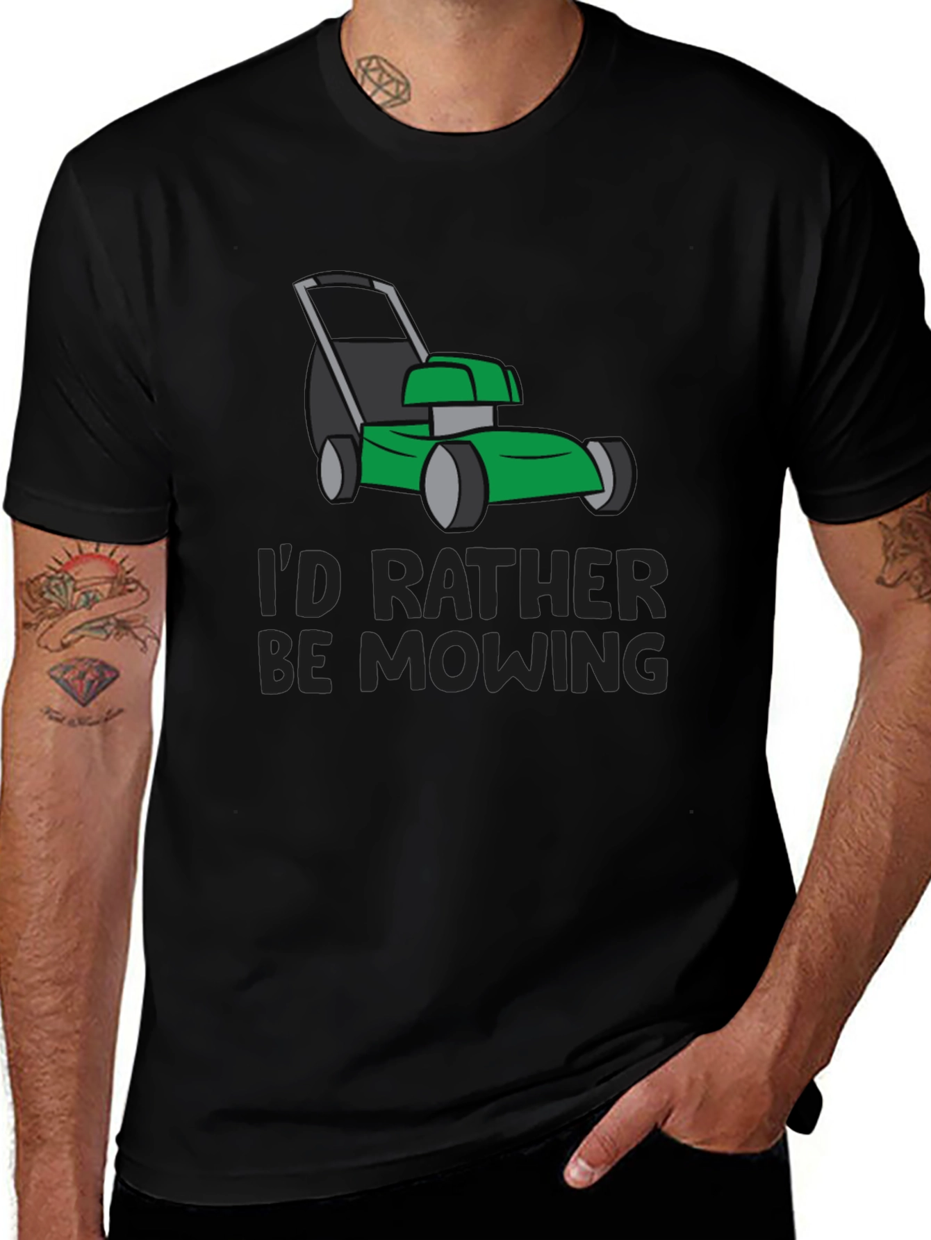 Id Rather Be Mowing Graphic Tee