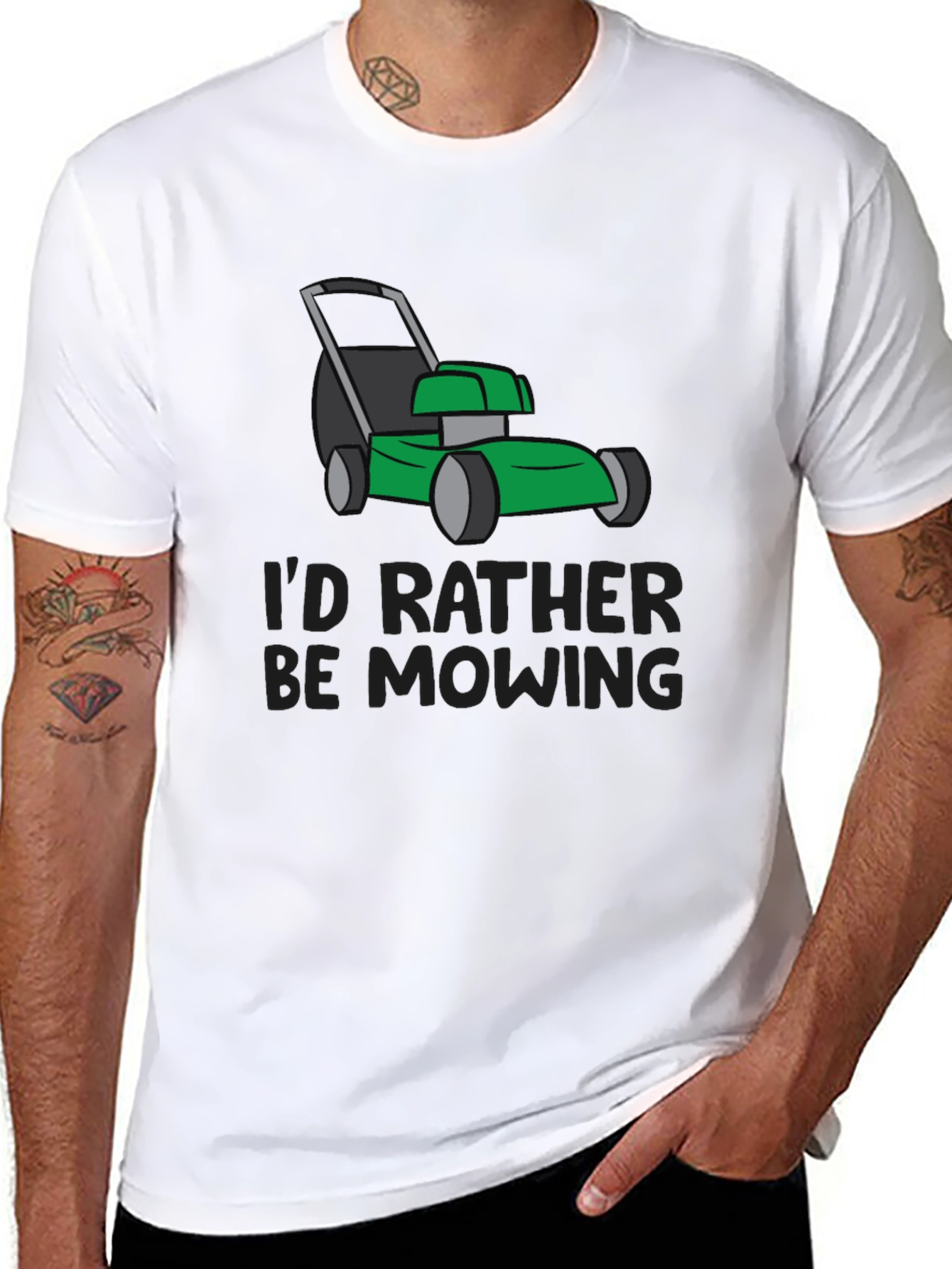 Id Rather Be Mowing Graphic Tee