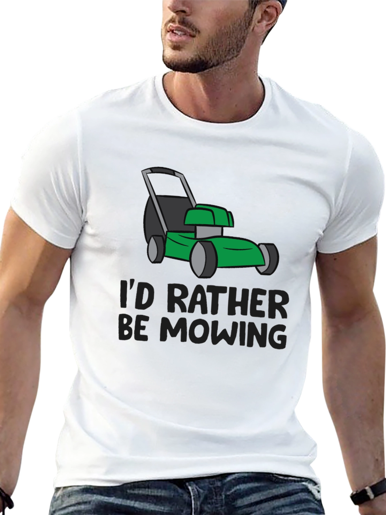 Id Rather Be Mowing Graphic Tee