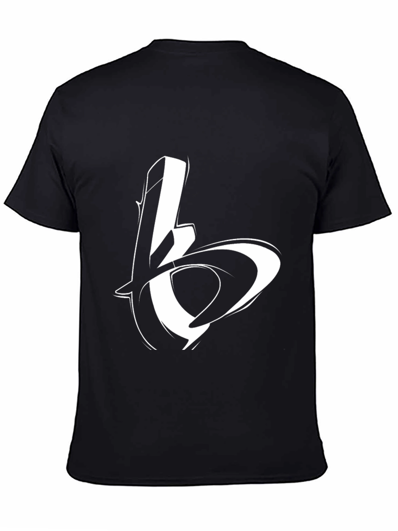 Bold Graphic Tee - Stylish Black Cotton Blend