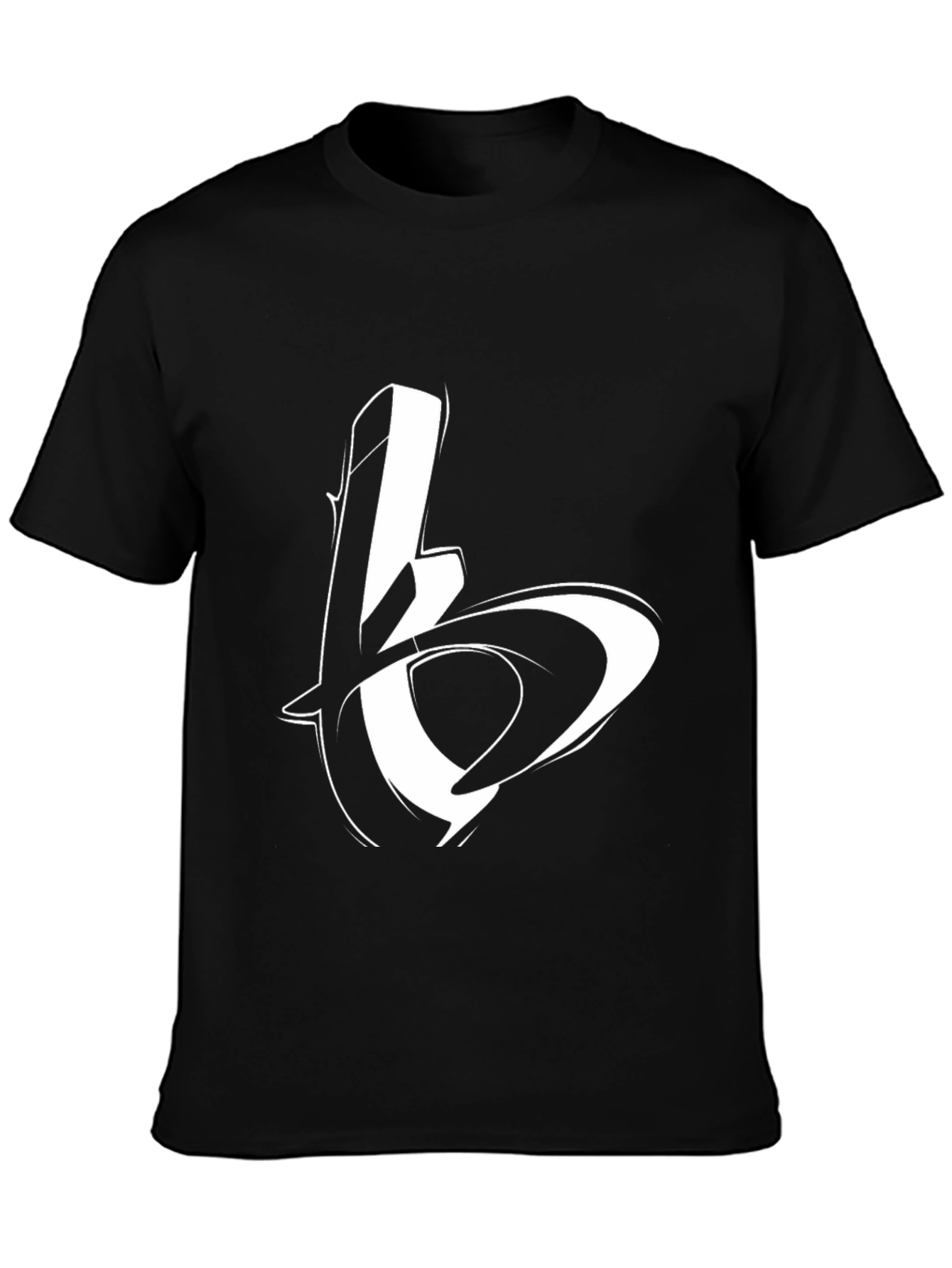 Bold Graphic Tee - Stylish Black Cotton Blend