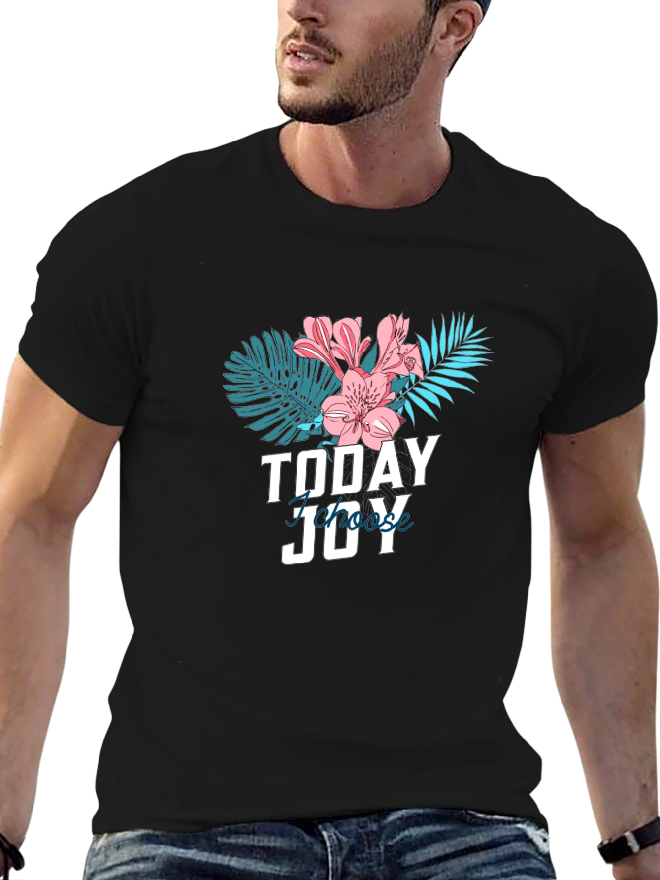 Today Choose Joy Graphic Tee - Black