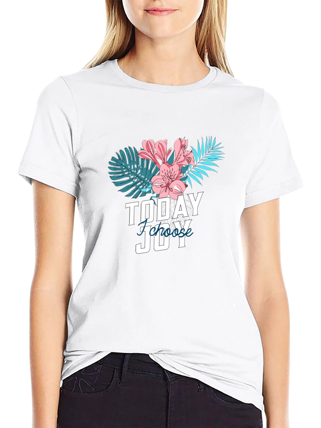 Today Choose Joy Graphic Tee - Black