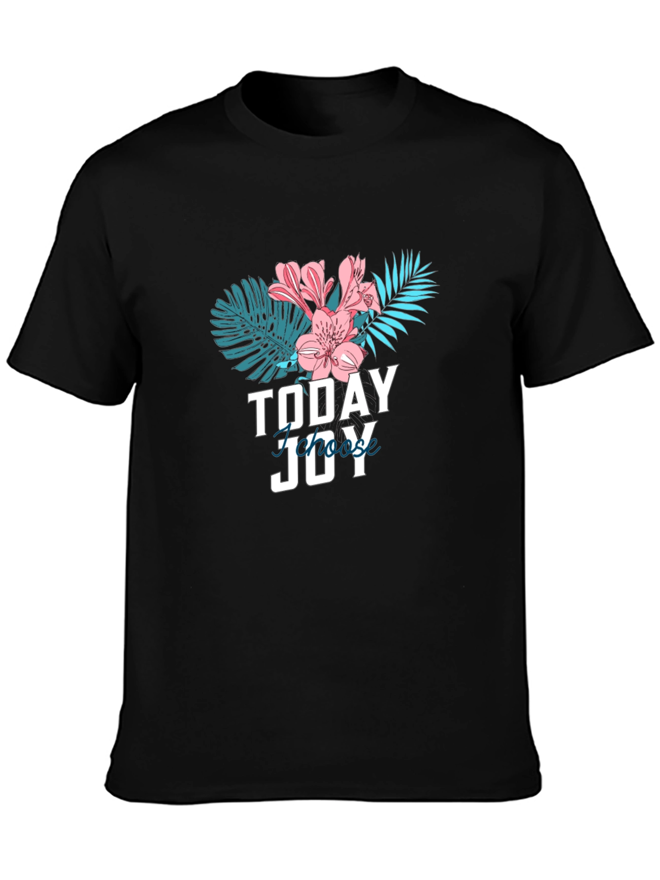 Today Choose Joy Graphic Tee - Black