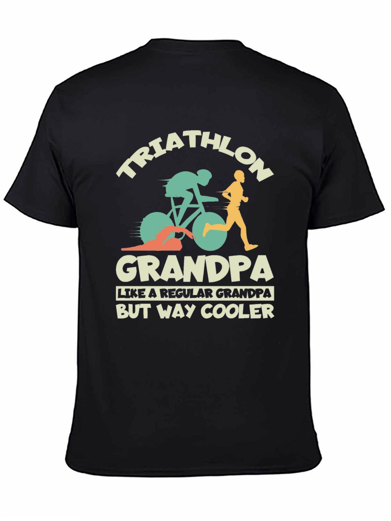 Triathlon Grandpa T-Shirt - Cool Grandfather Tee