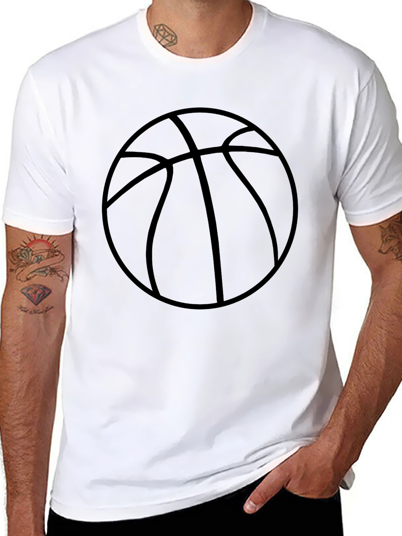 Basketball Graphic Black T-Shirt