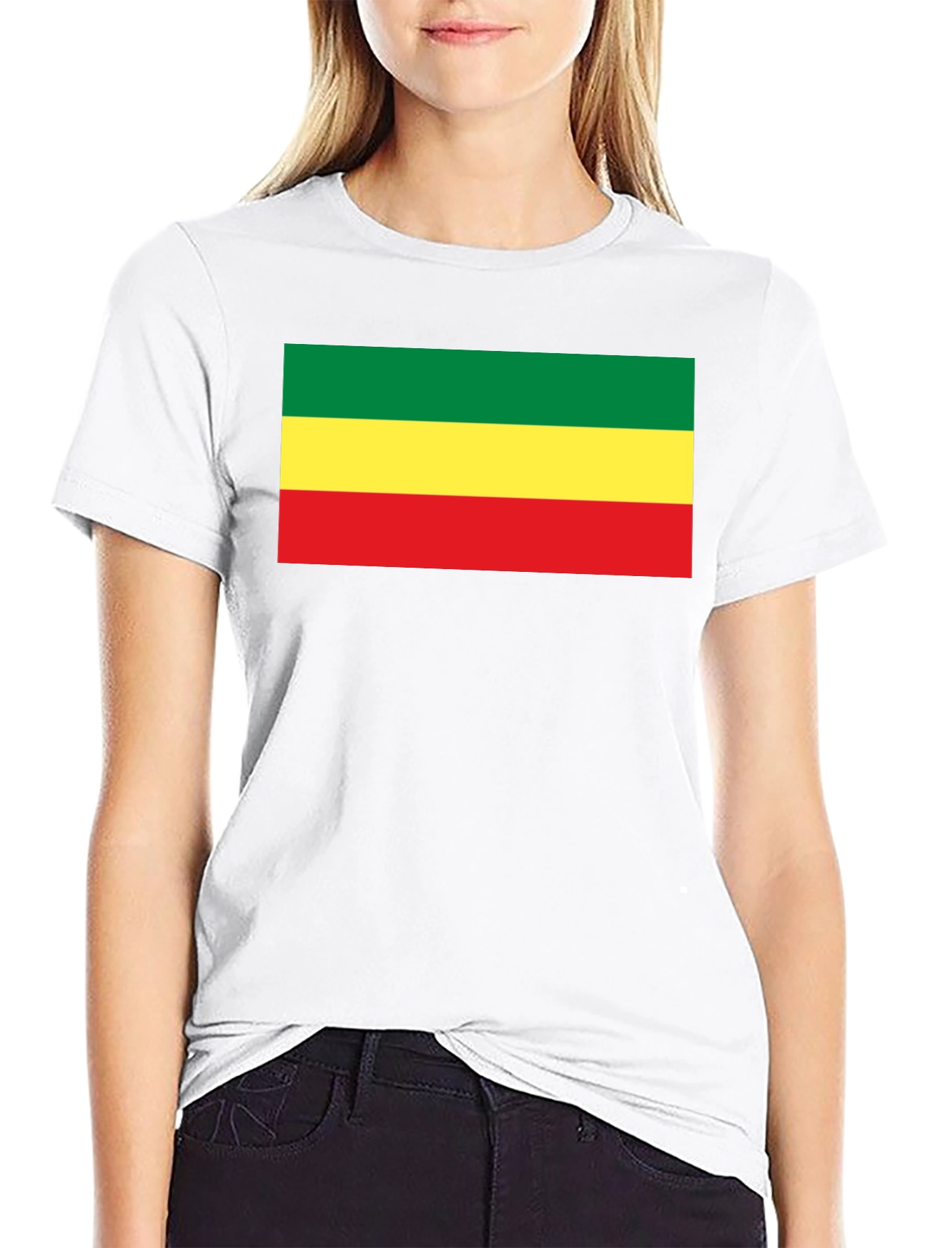 Rasta Flag T-Shirt - Black Cotton Tee