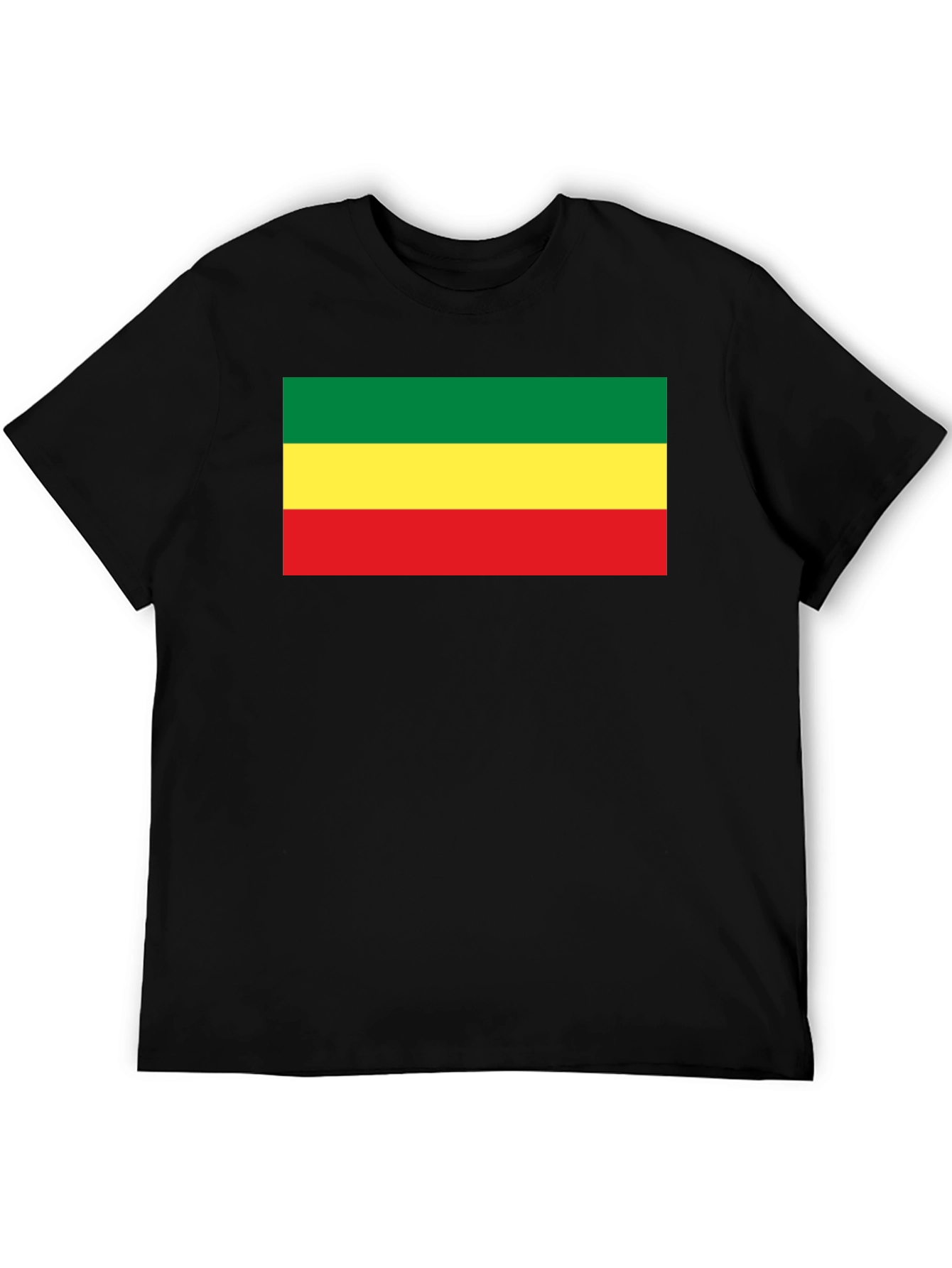 Rasta Flag T-Shirt - Black Cotton Tee