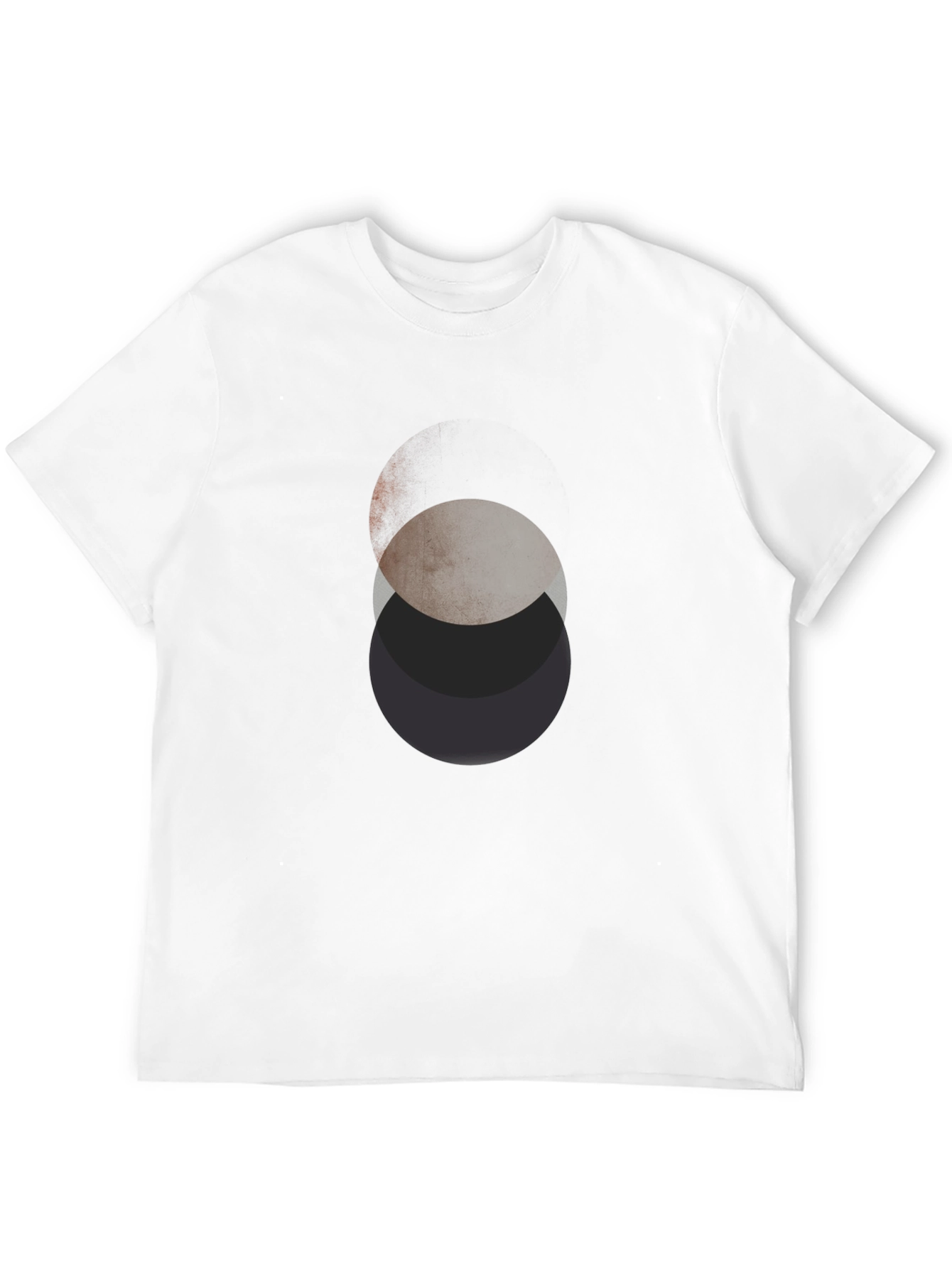 Abstract Circles Graphic Black T-Shirt