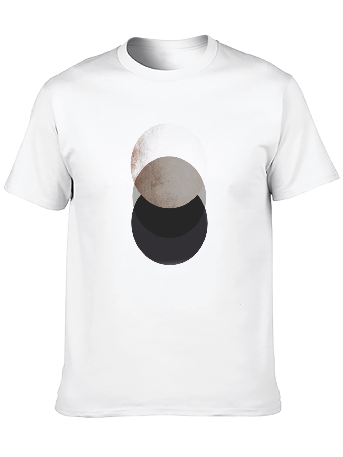 Abstract Circles Graphic Black T-Shirt