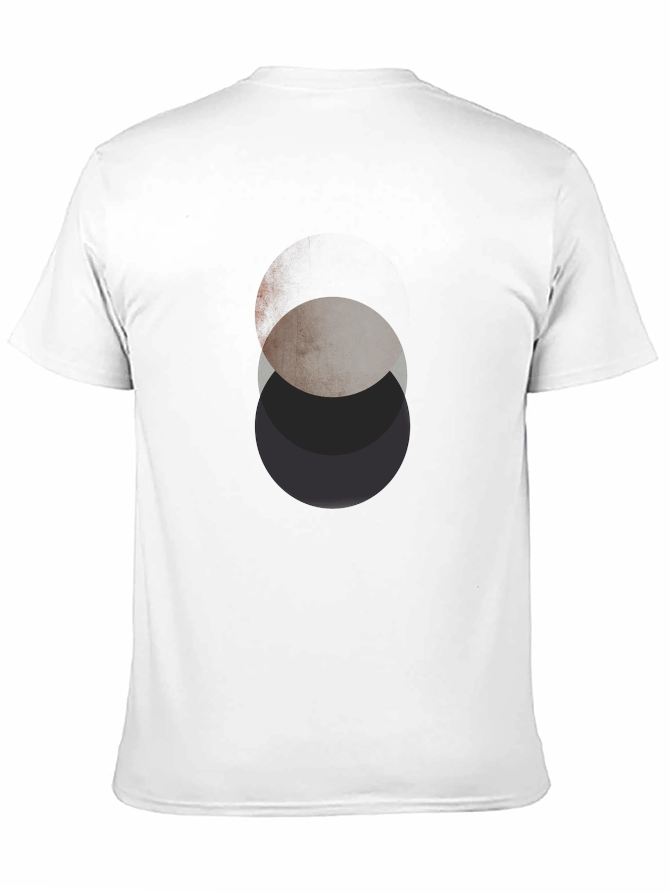 Abstract Circles Graphic Black T-Shirt