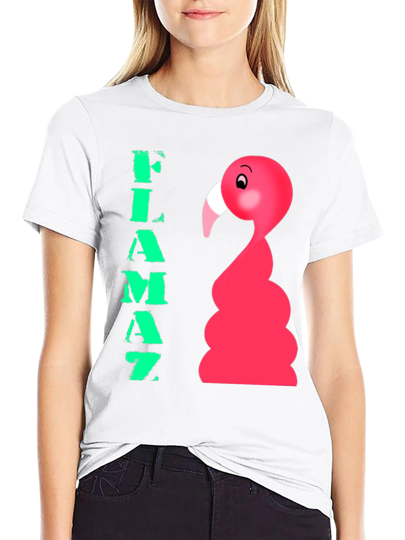 Flamaz Flamingo Graphic Tee - Black