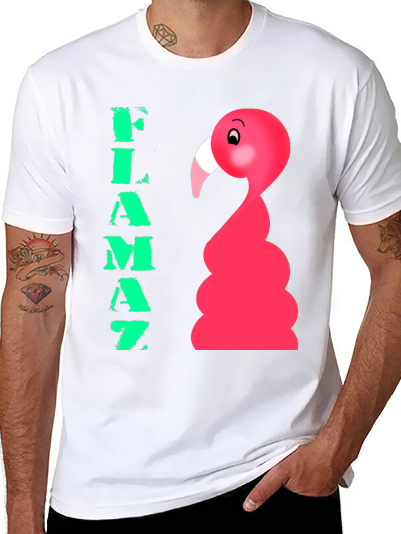 Flamaz Flamingo Graphic Tee - Black