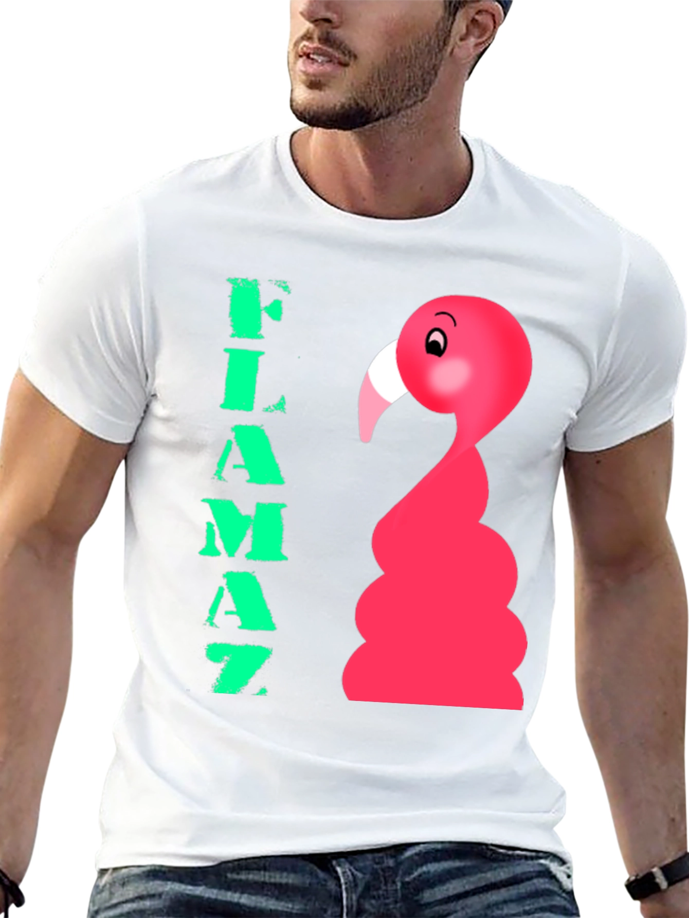 Flamaz Flamingo Graphic Tee - Black