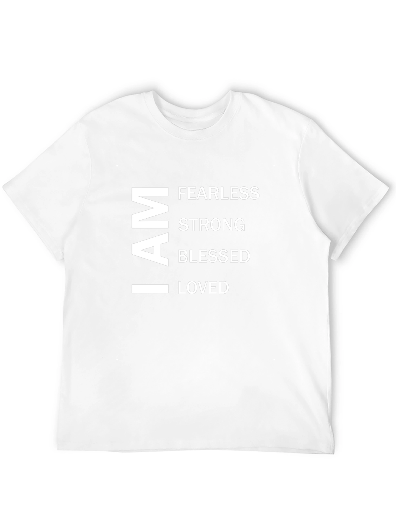 I AM Fearless Strong Blessed Loved Graphic Tee