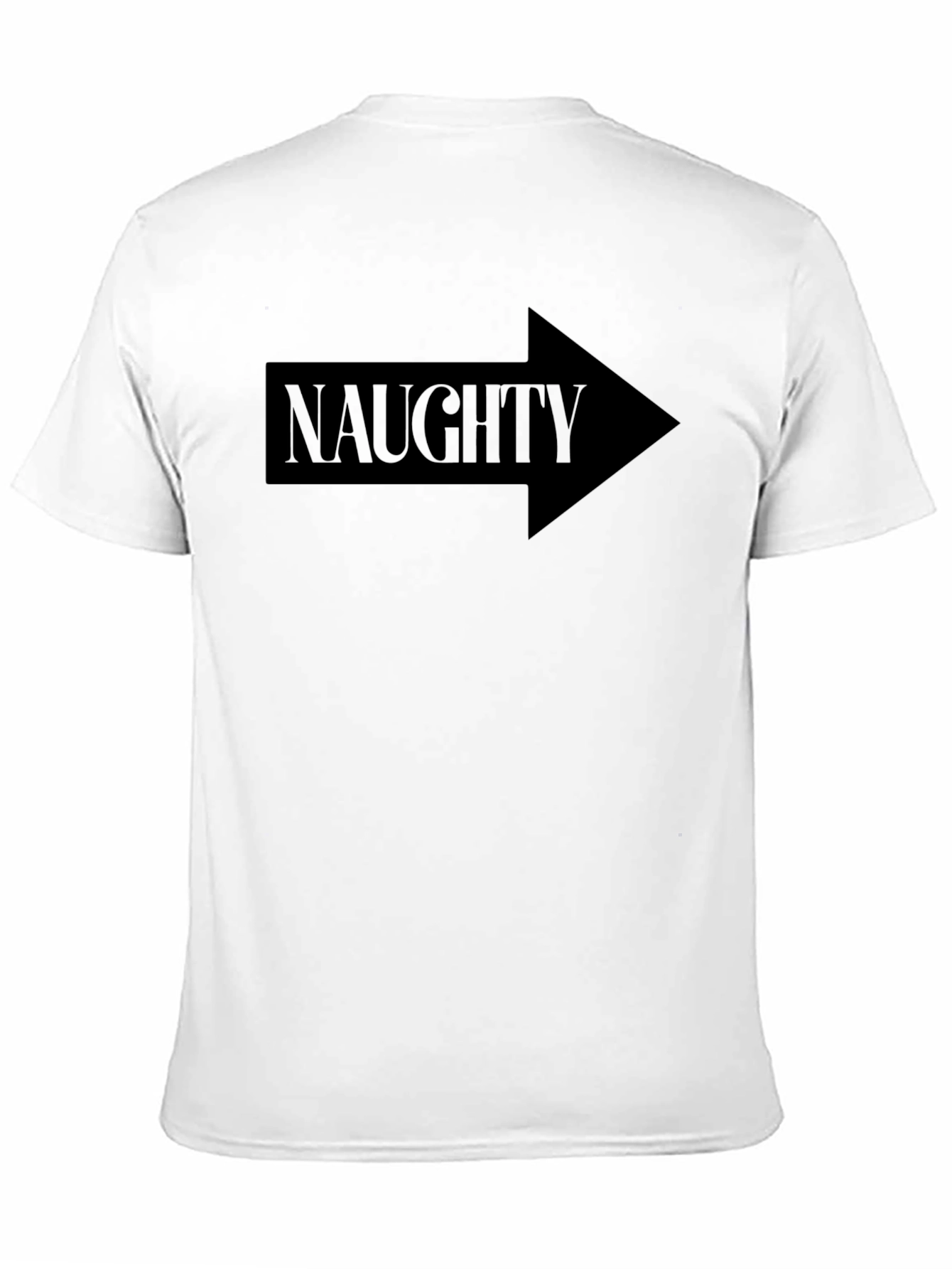 Naughty Arrow Graphic Tee - Black Cotton T-Shirt