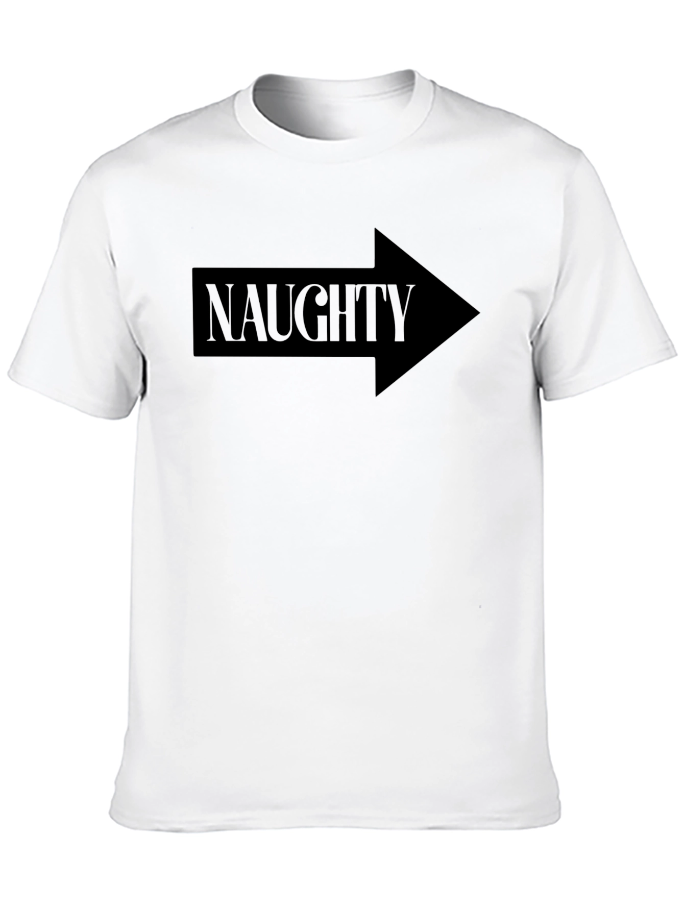 Naughty Arrow Graphic Tee - Black Cotton T-Shirt