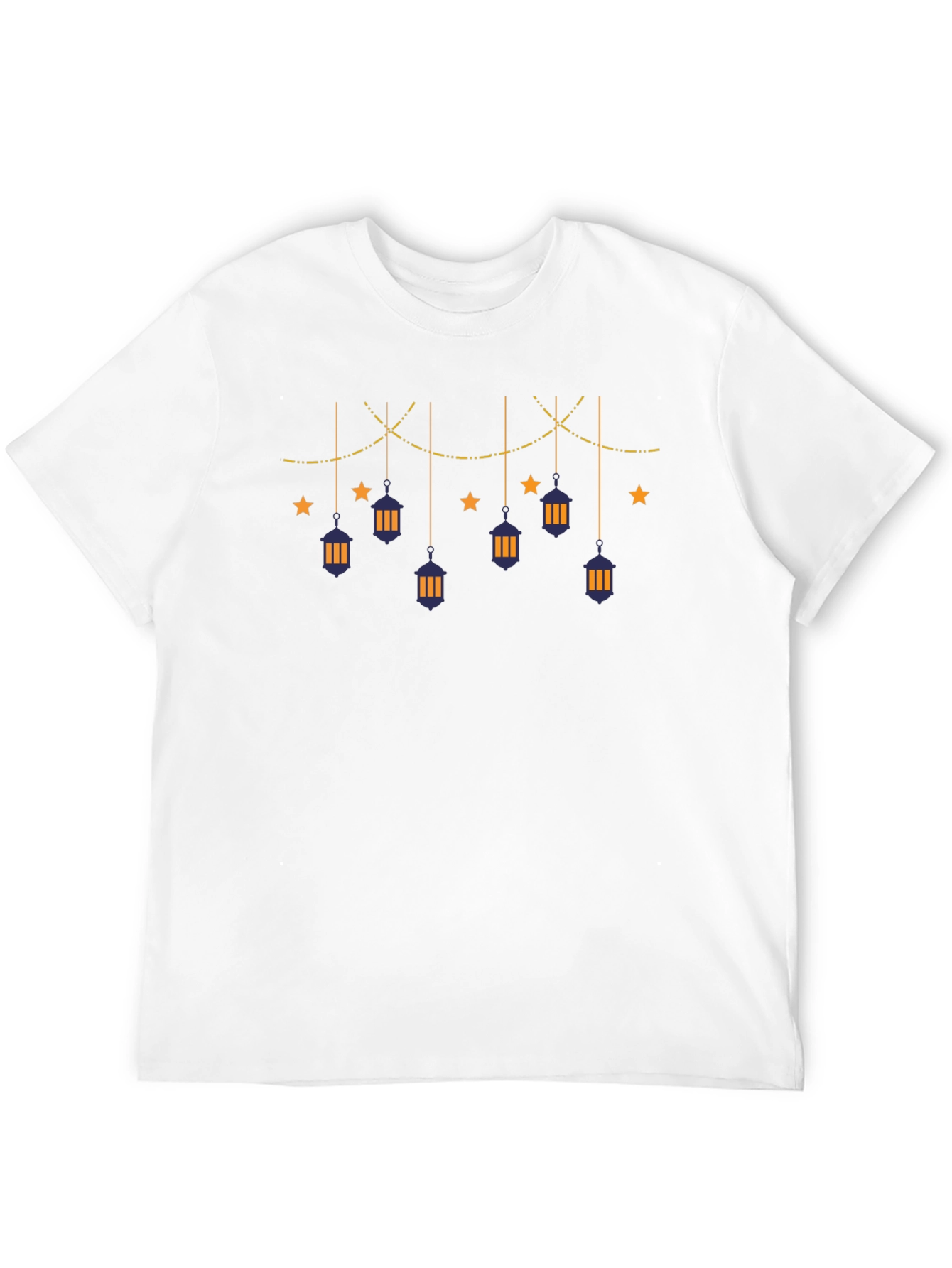 Festive Ramadan Lanterns Black T-Shirt
