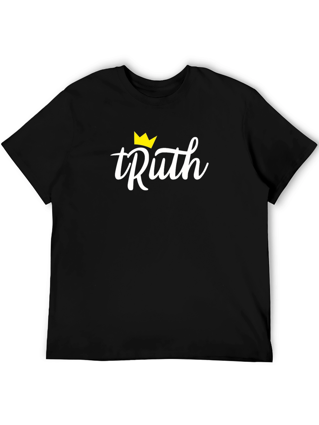 Truth Graphic Tee - Black Casual T-Shirt with Crown