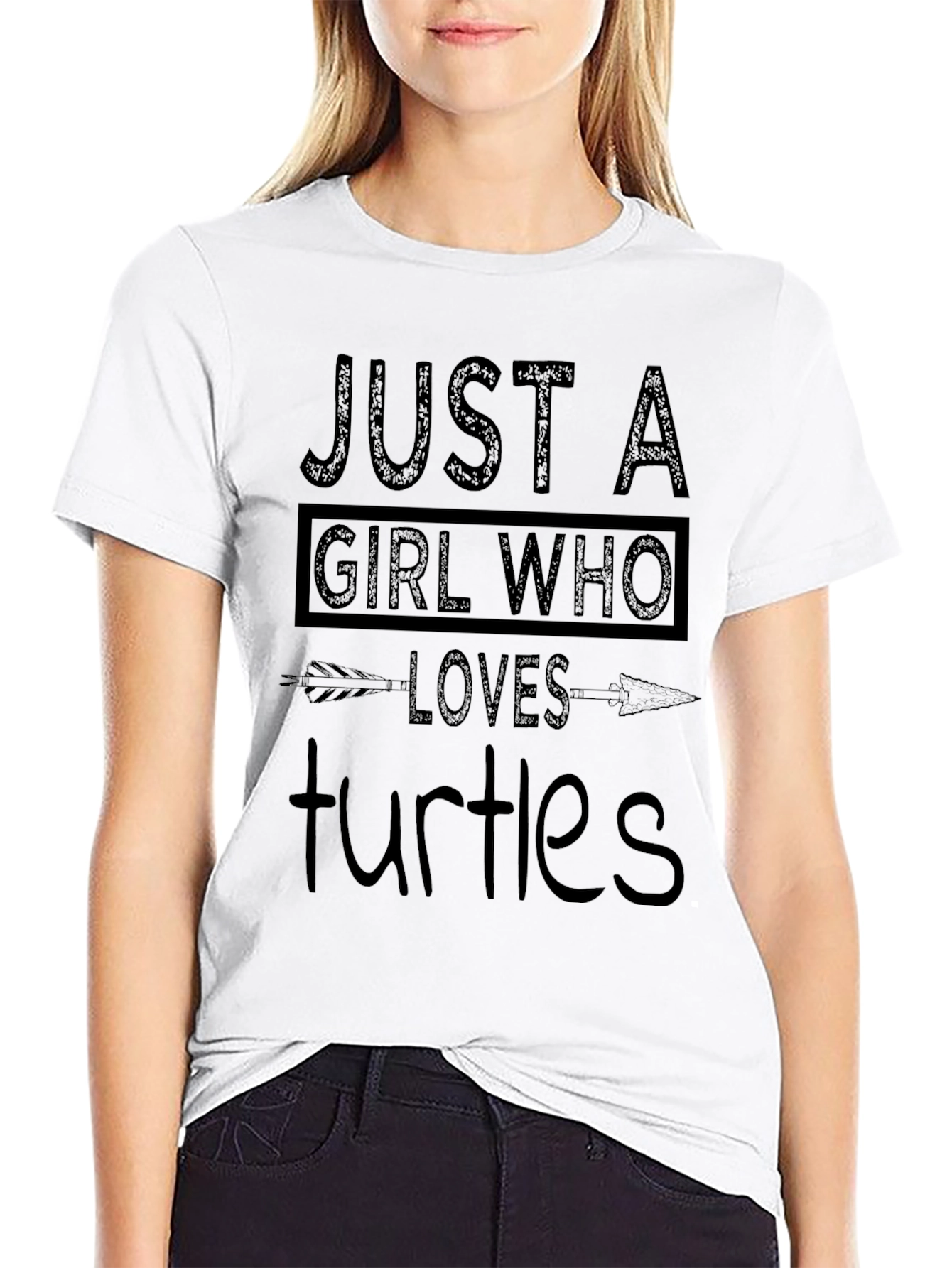 Just a Girl Who Loves Turtles Graphic T-Shirt