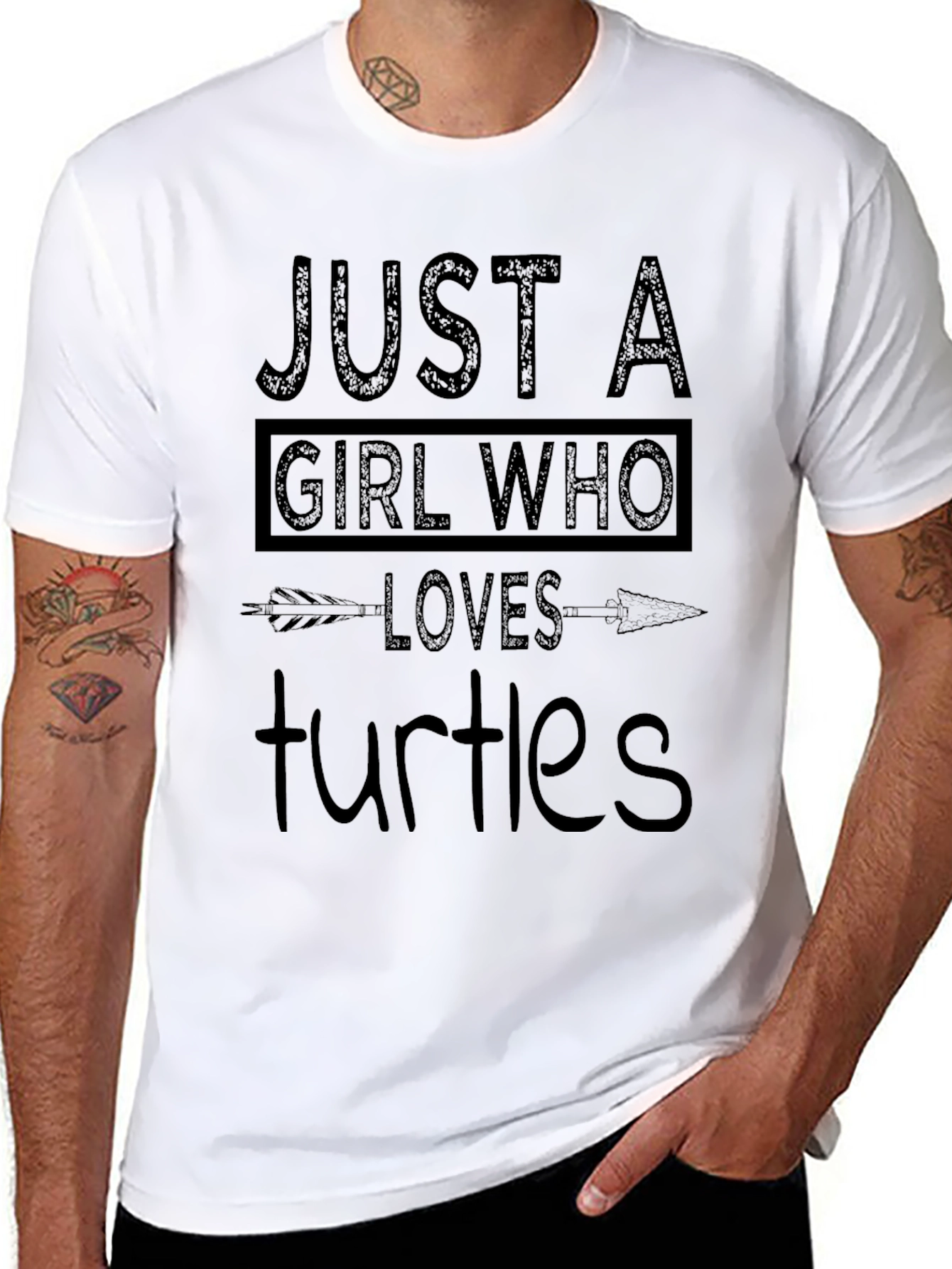 Just a Girl Who Loves Turtles Graphic T-Shirt