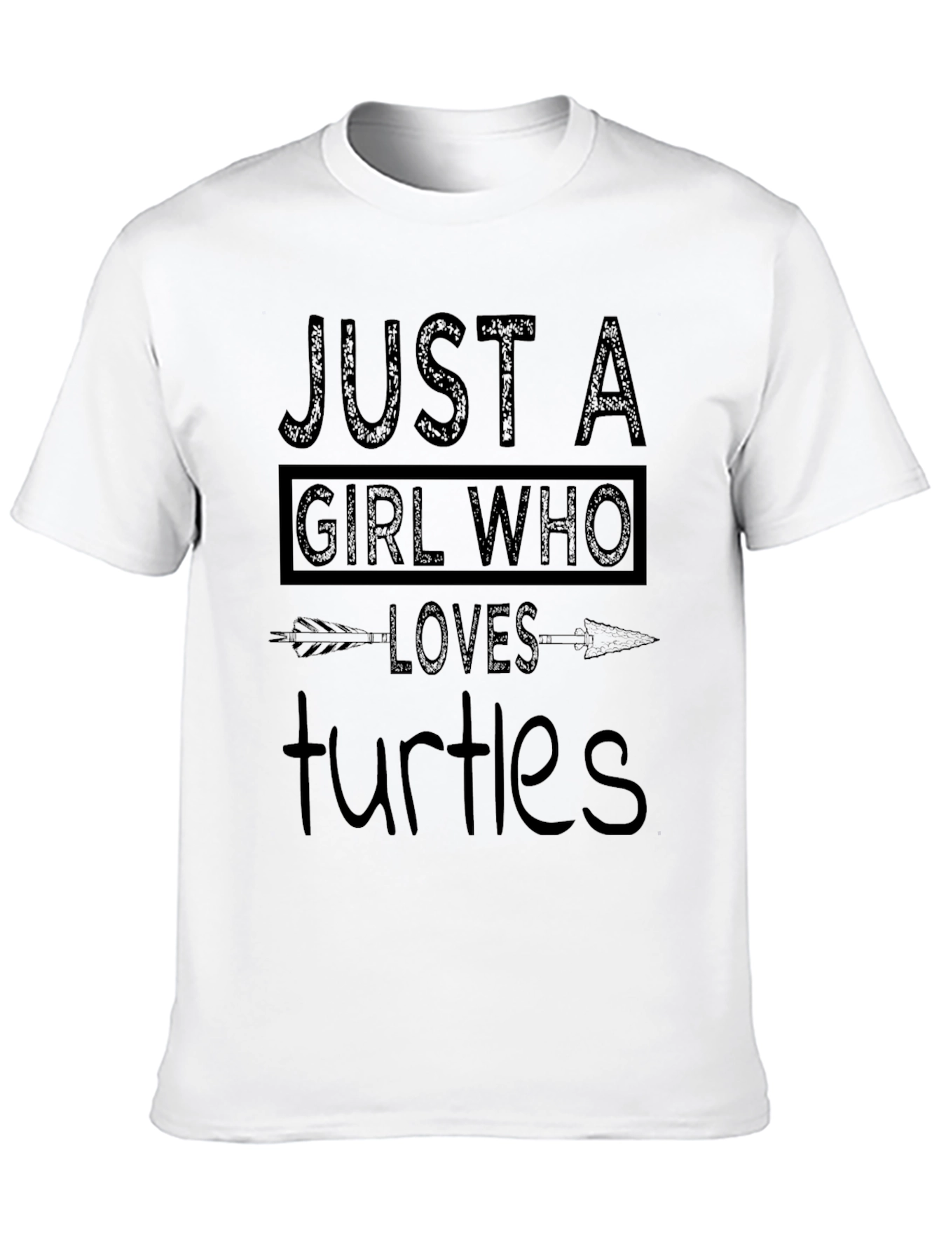 Just a Girl Who Loves Turtles Graphic T-Shirt
