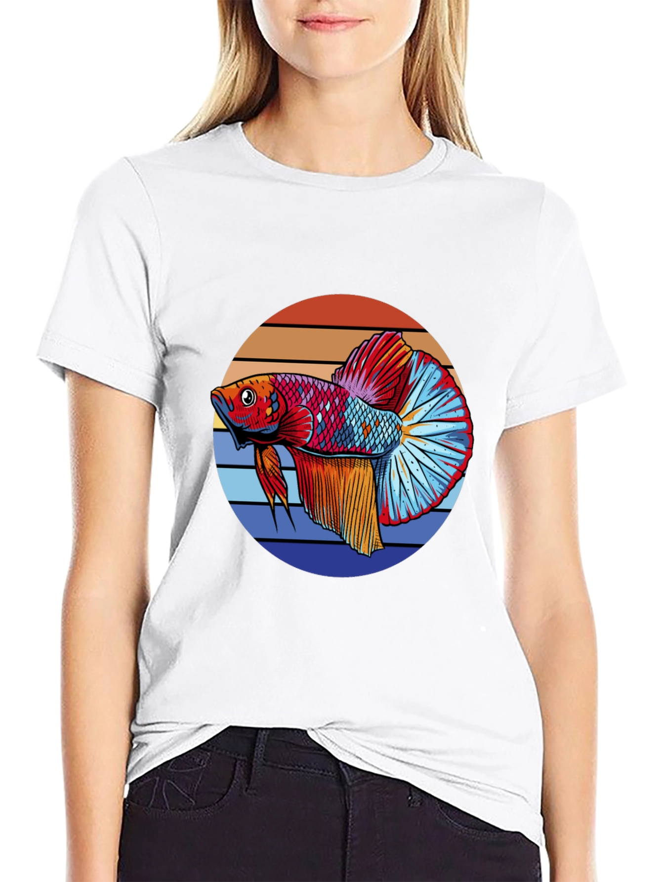 Betta Fish Graphic T-Shirt - Retro Style