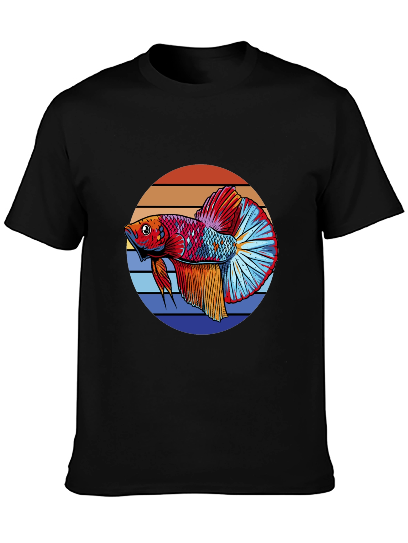Betta Fish Graphic T-Shirt - Retro Style