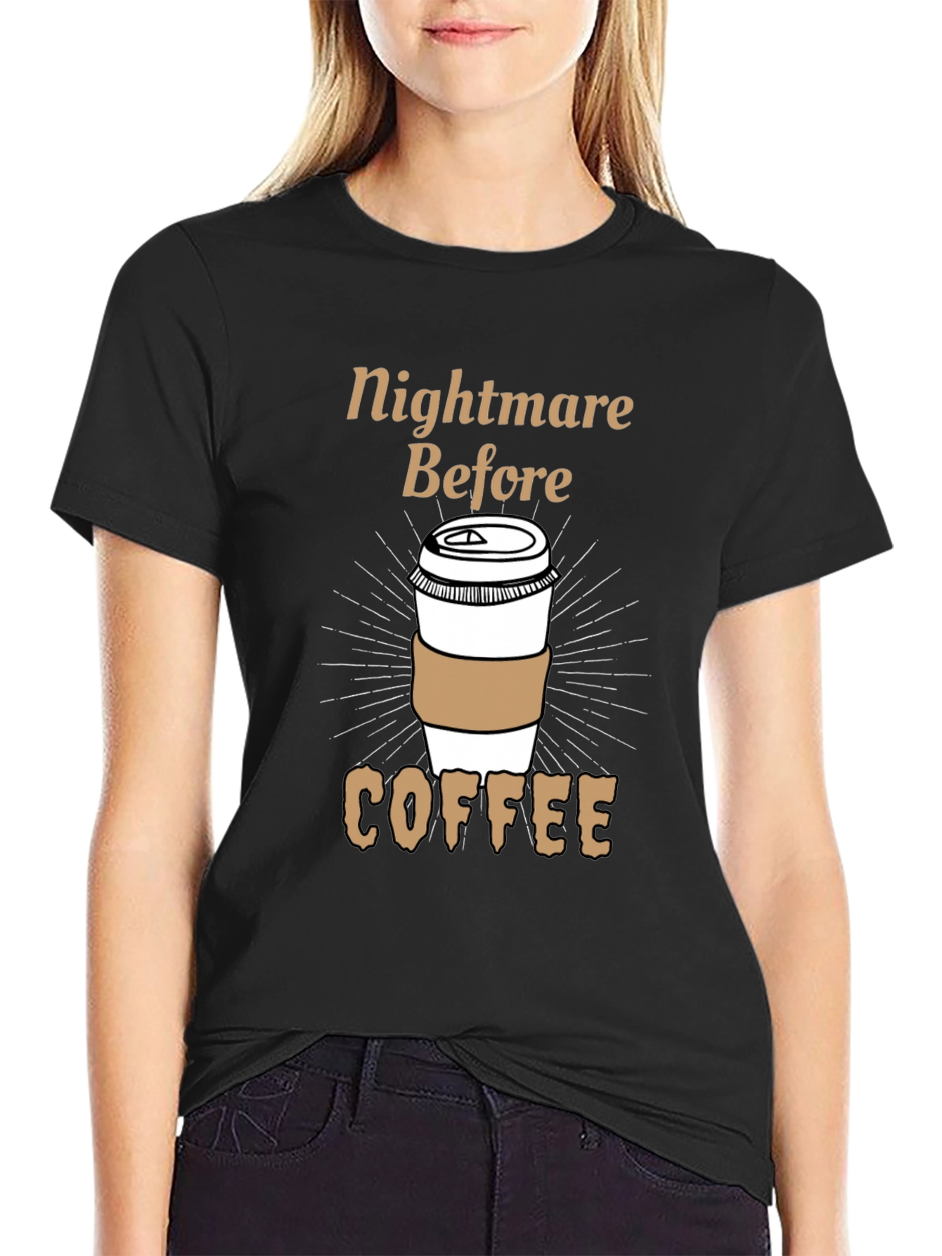 Nightmare Before Coffee Graphic T-Shirt