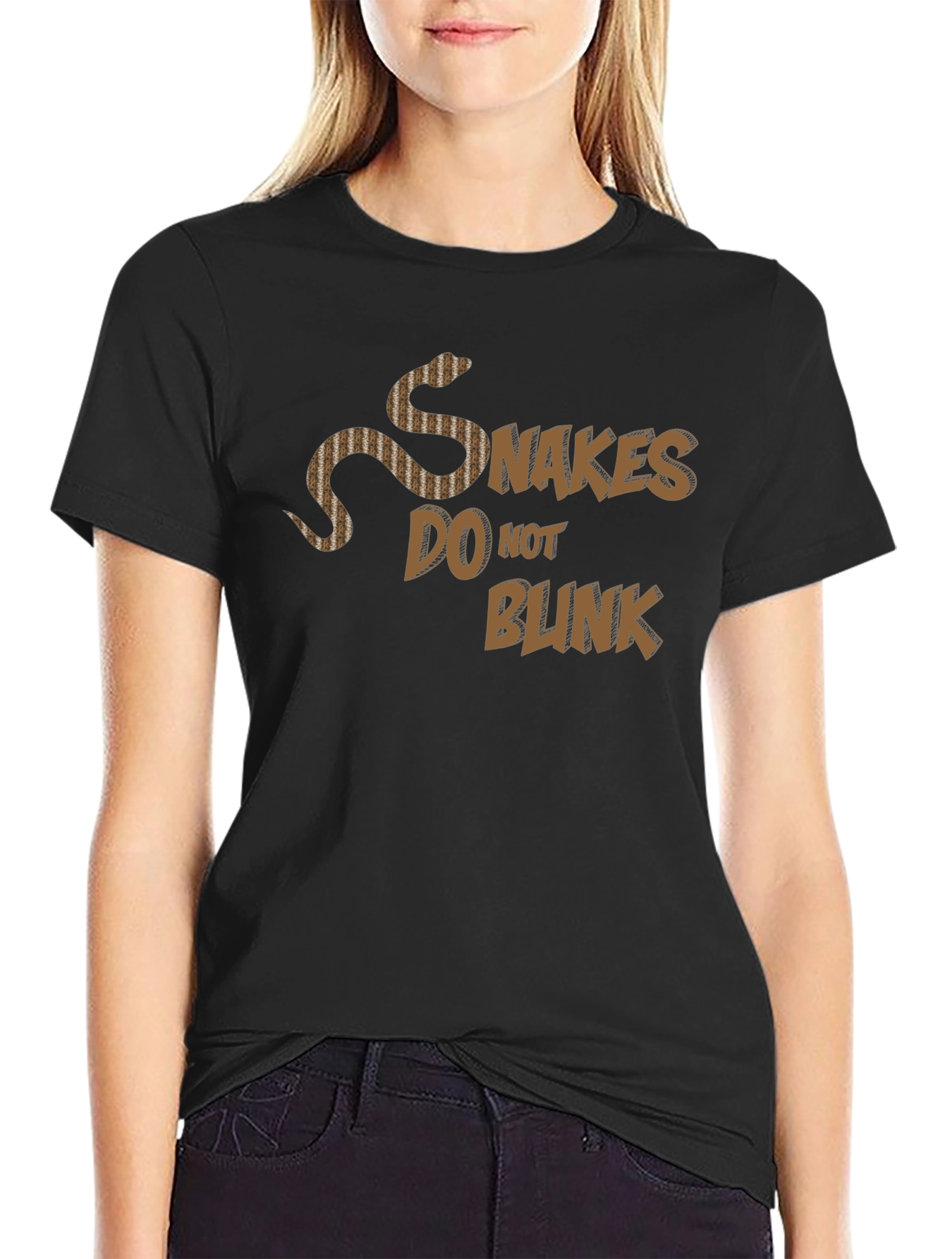Snakes Do Not Blink Graphic T-Shirt Black