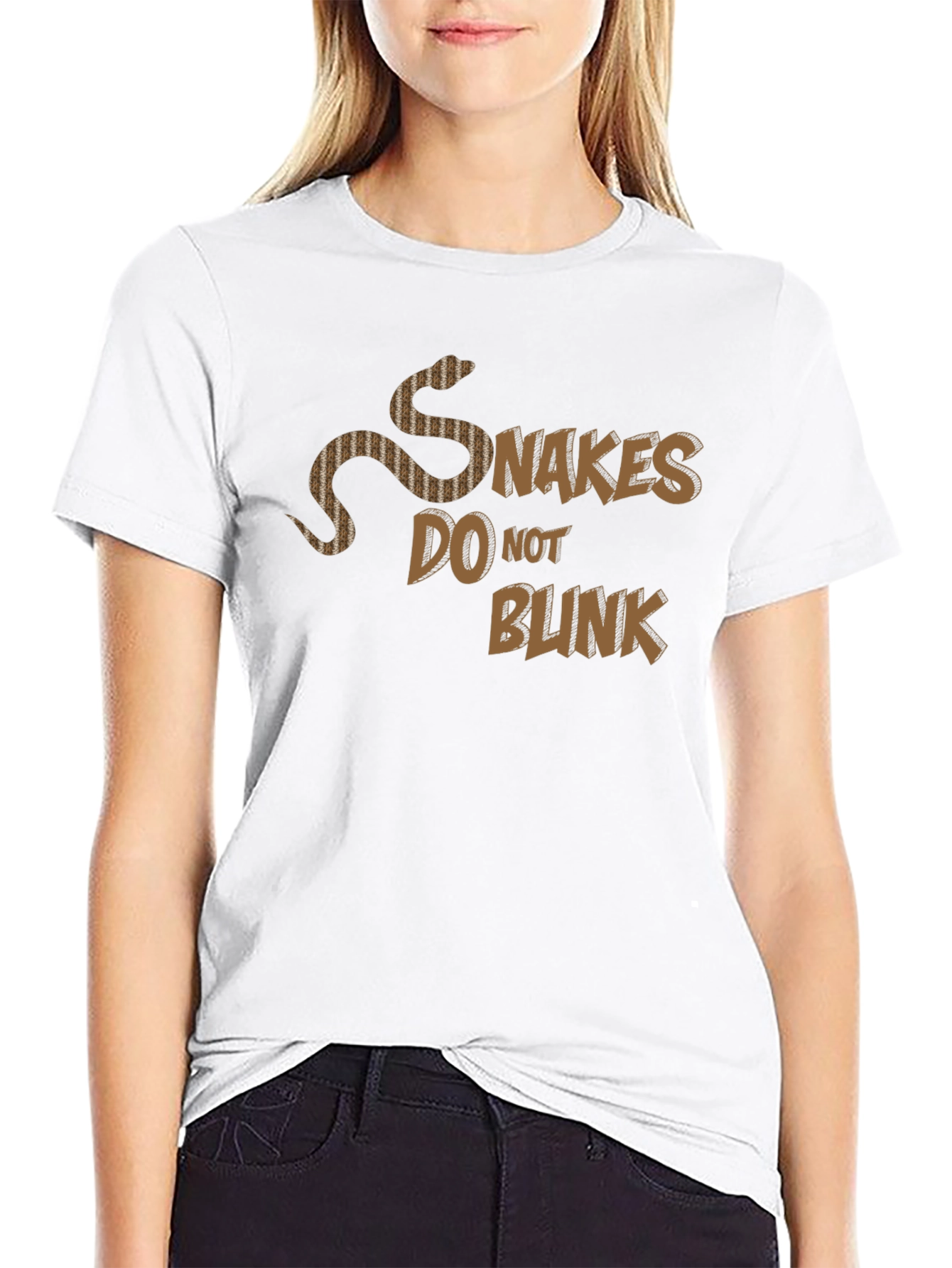 Snakes Do Not Blink Graphic T-Shirt Black