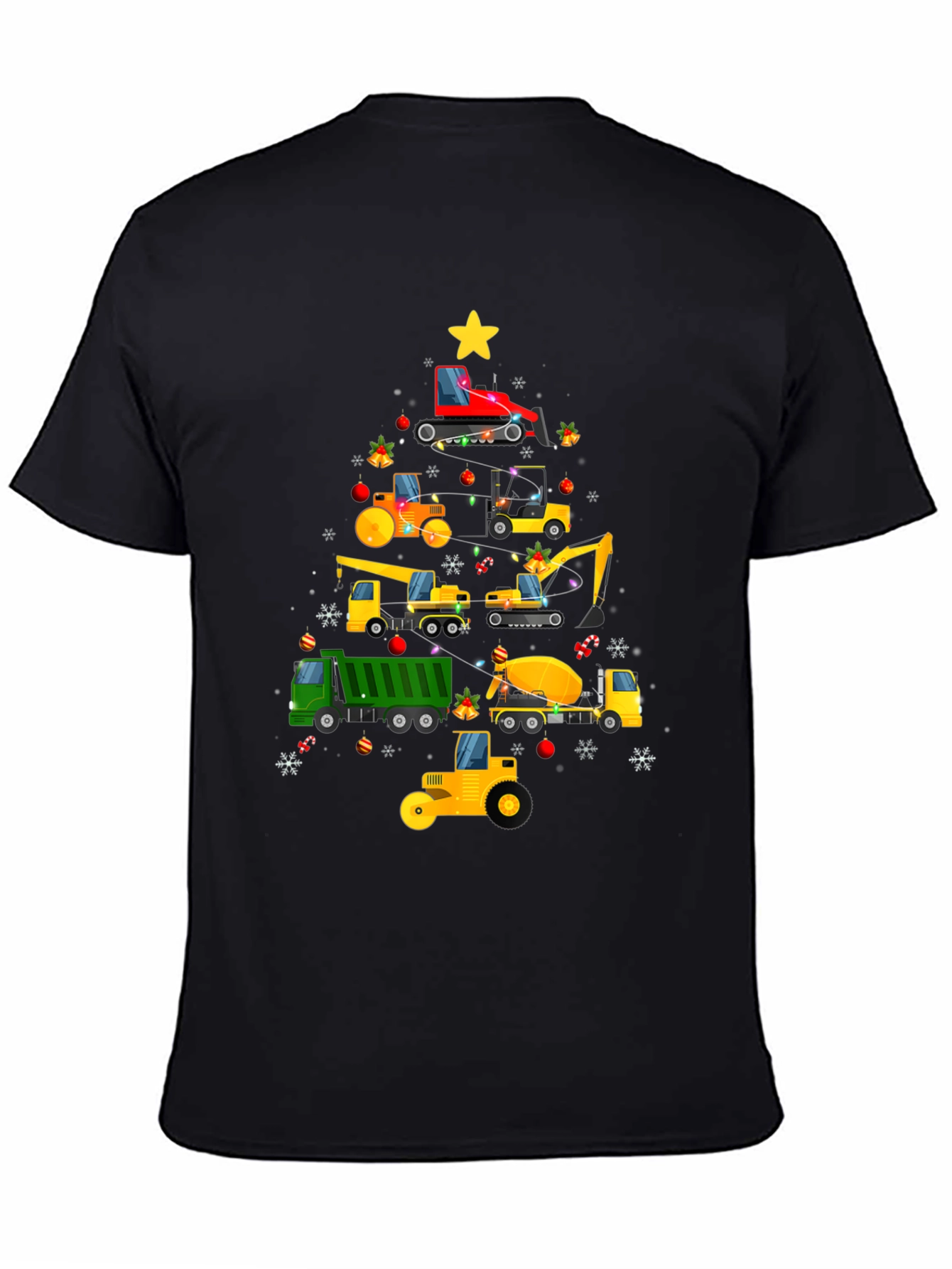 Construction Vehicle Christmas Tree T-Shirt