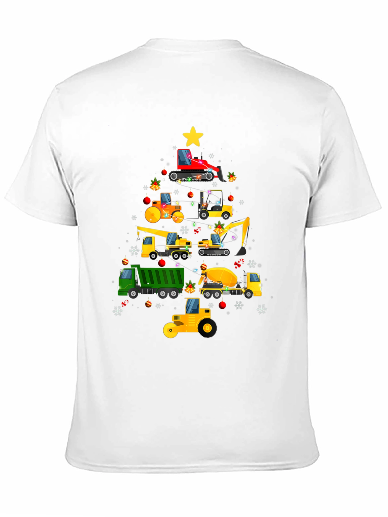 Construction Vehicle Christmas Tree T-Shirt